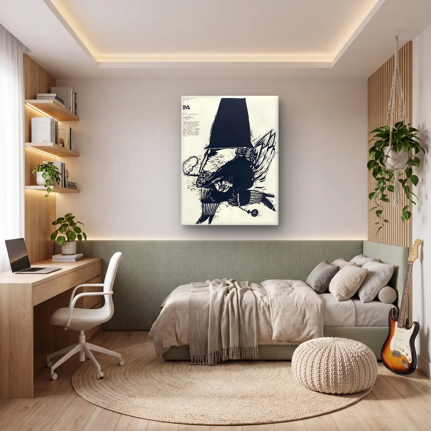 Vintage Poster Şövalye No. 17 cam tablo — genç odasında