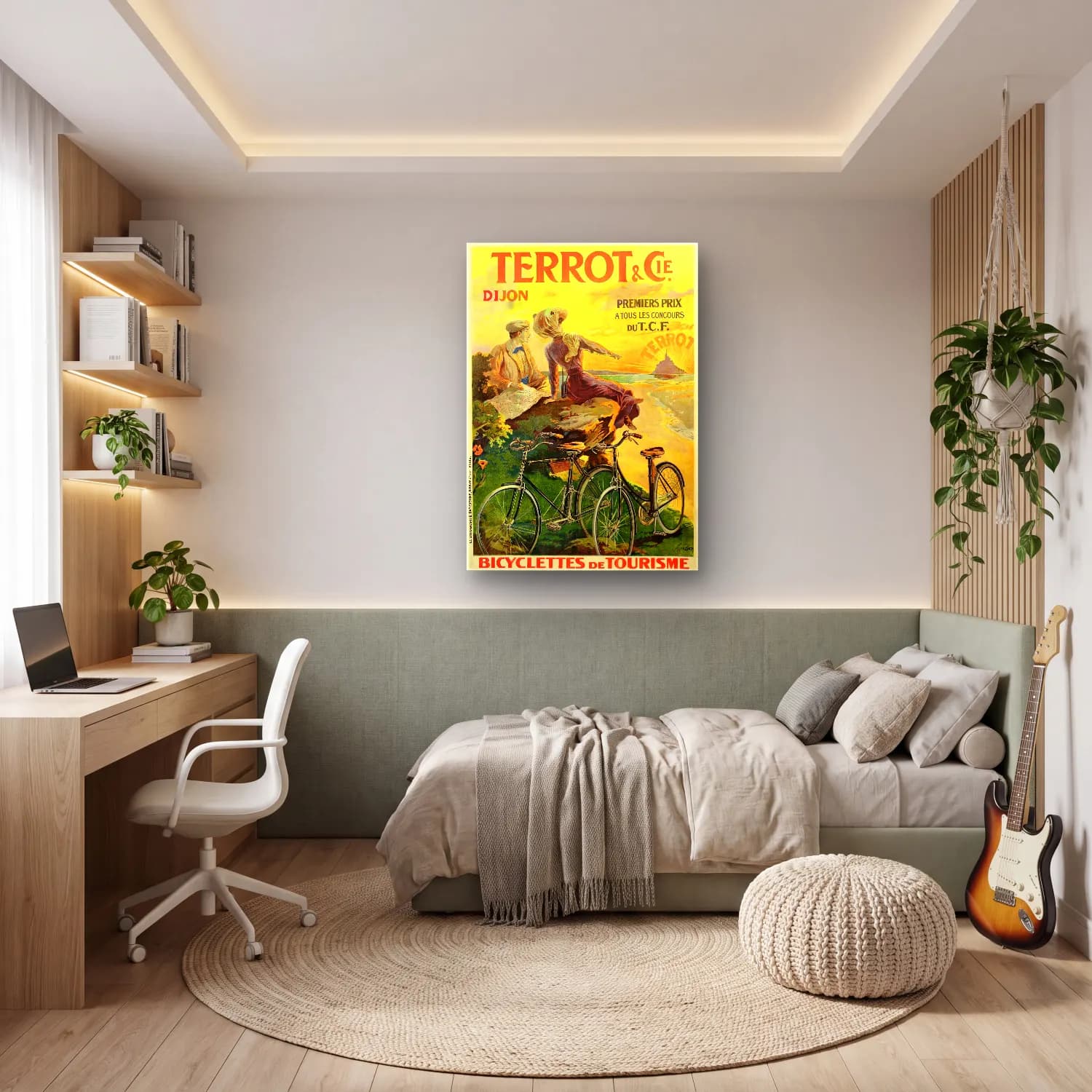 Vintage Poster Bisiklet No. 10 cam tablo — genç odasında