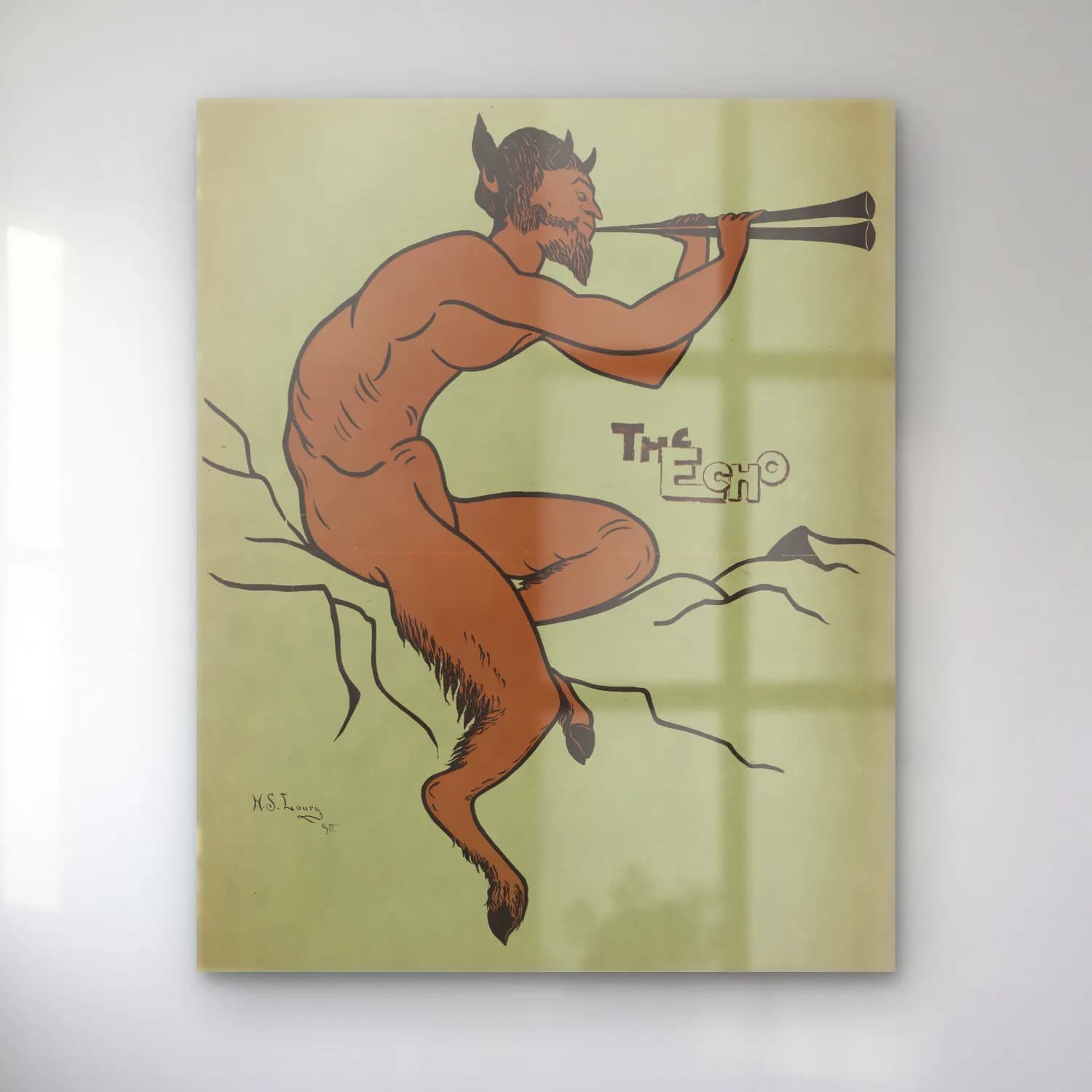Vintage Poster Figür Çalışması No. 15 cam tablo — Vintage Poster Figür Çalışması No. 15 — vintage poster figür çalışması