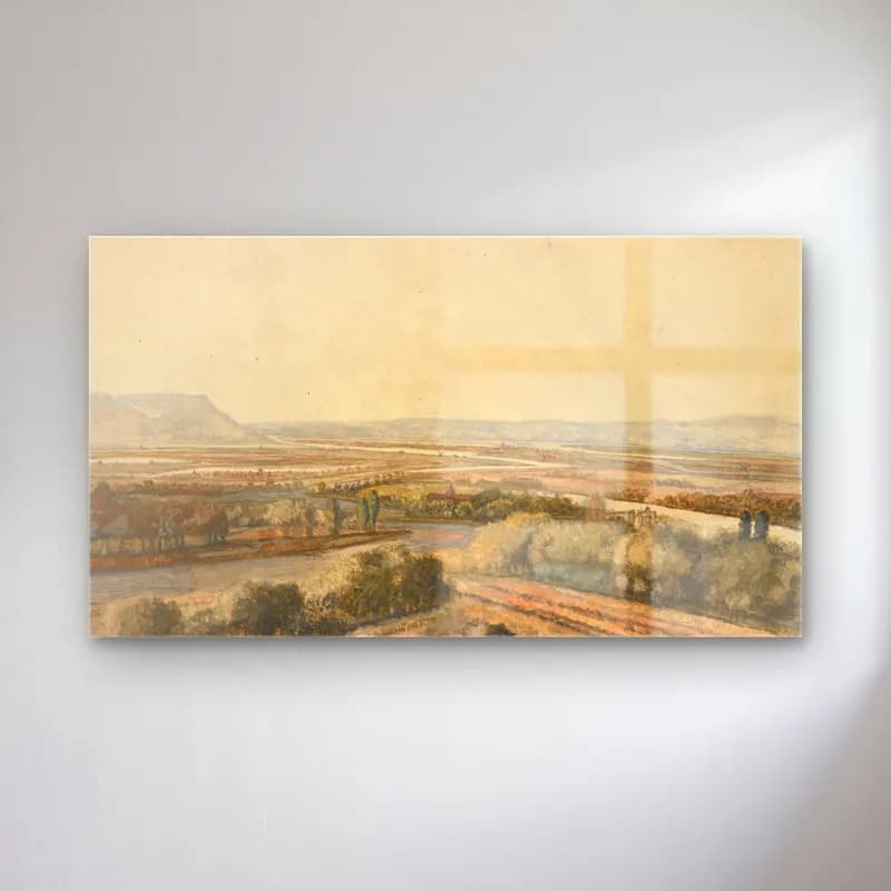 Philips Koninck – River Landscape (about 1675) cam tablo — Philips Koninck – River Landscape (about 1675) — suluboya kırda nehir