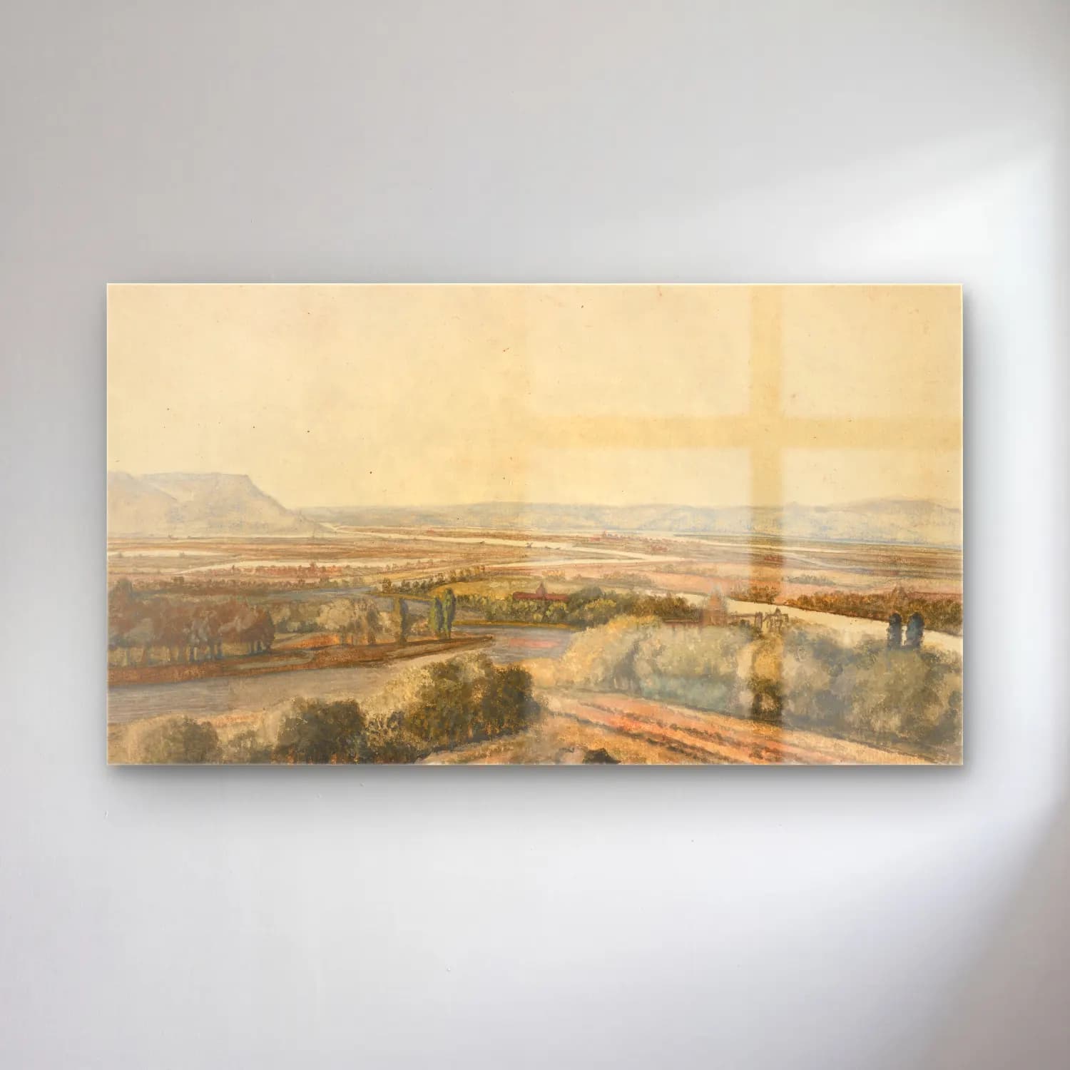 Philips Koninck – River Landscape (about 1675) cam tablo — Philips Koninck – River Landscape (about 1675) — suluboya kırda nehir