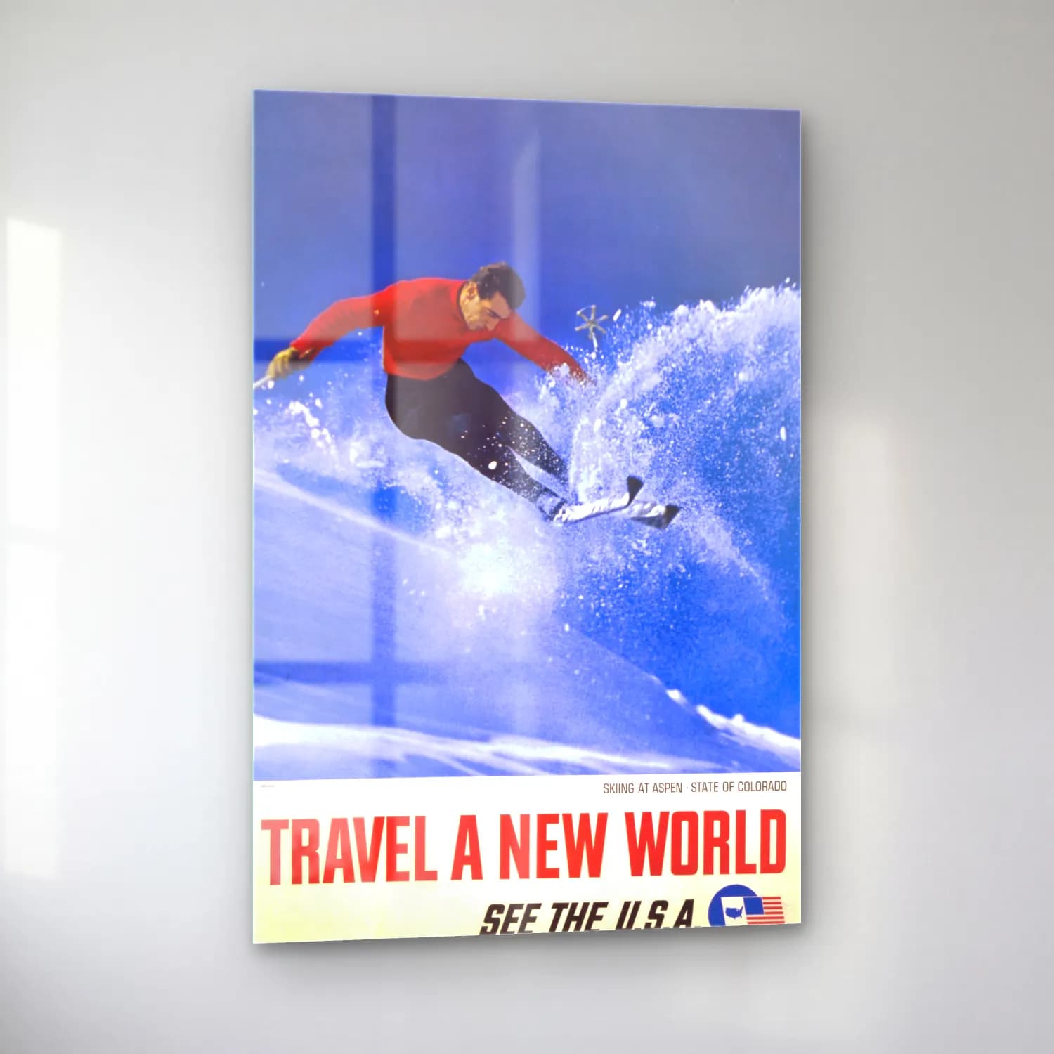 Vintage Poster Kayak No. 10 cam tablo — sol açıdan görünüm