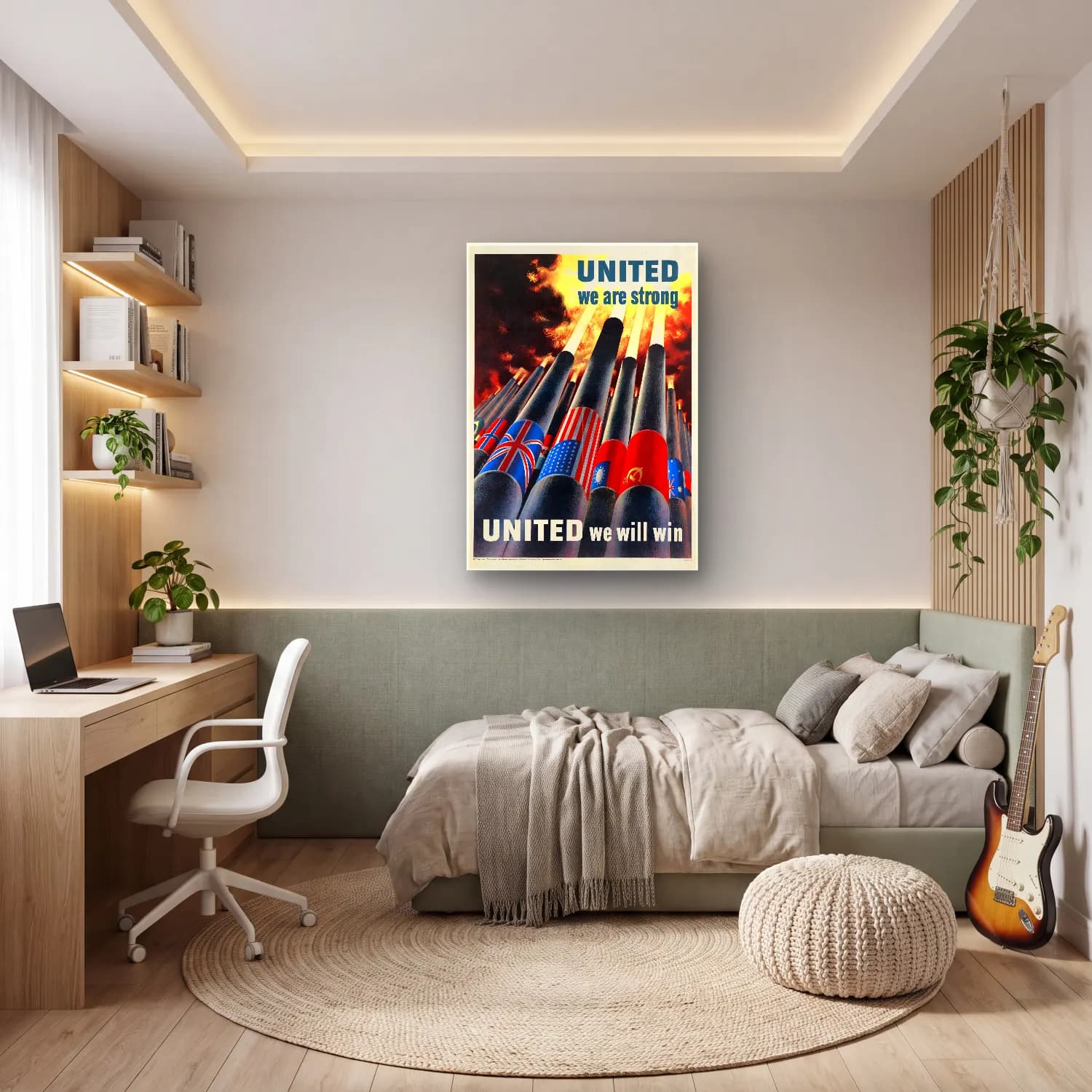 Vintage Poster Mumlar No. 6 cam tablo — genç odasında