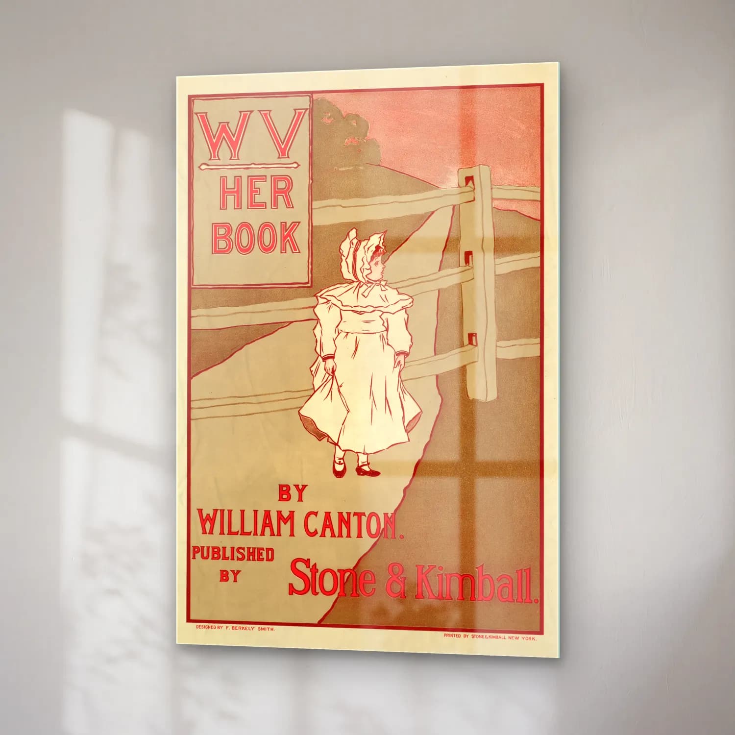 Vintage Kitap Okuyan Kadın No. 12 cam tablo — sağ açıdan görünüm