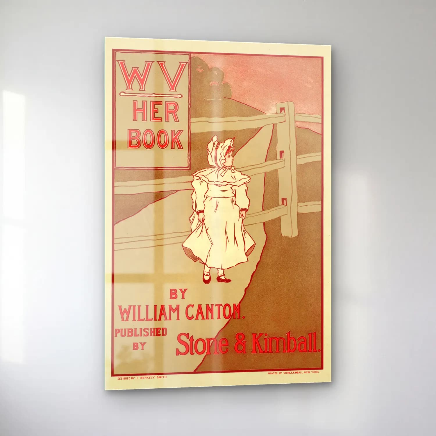 Vintage Kitap Okuyan Kadın No. 12 cam tablo — sol açıdan görünüm