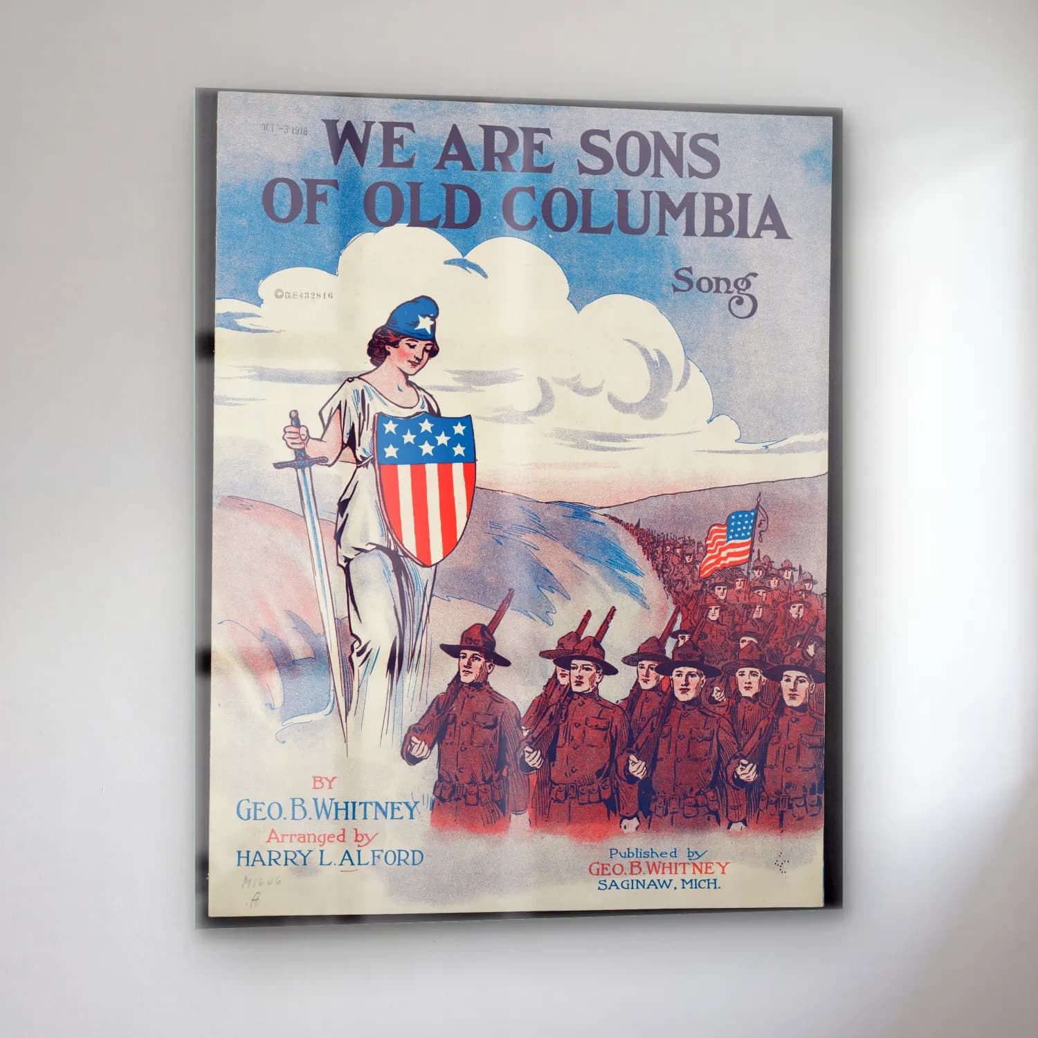 Vintage Poster Savaş Sahnesi No. 14 cam tablo — sol açıdan görünüm