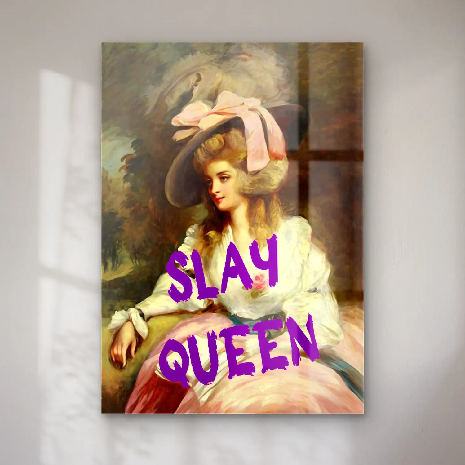 Vintage Poster Şapkalı Kadın No. 4 cam tablo — Vintage Poster Şapkalı Kadın No. 4 — vintage poster şapkalı kadın