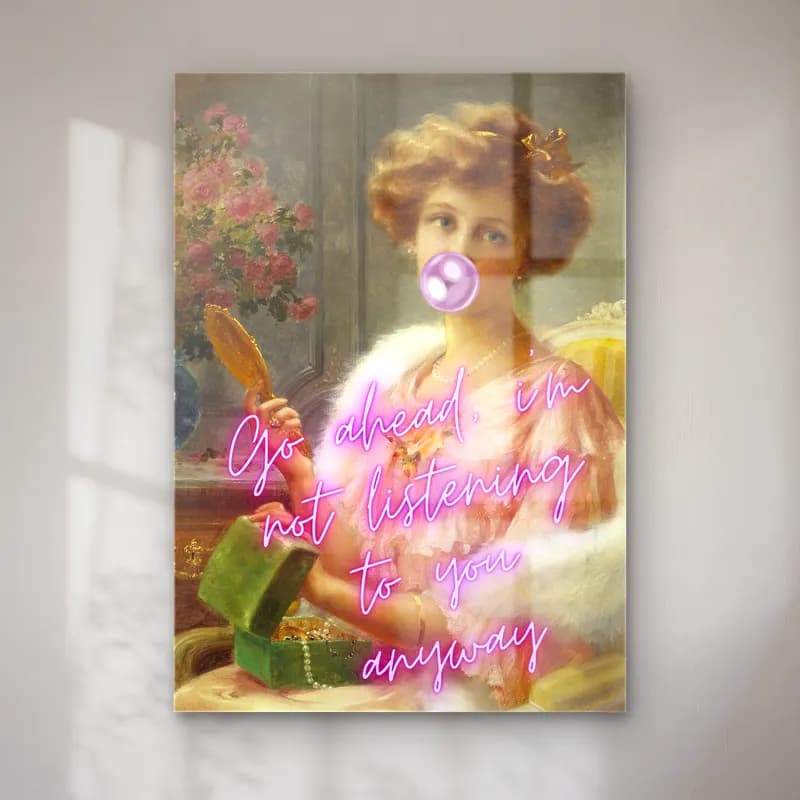 Pastel Kadın Portresi No. 11 cam tablo — Pastel Kadın Portresi No. 11 — pastel kadın portresi