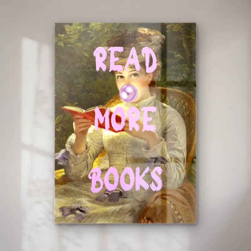 Pastel Kitap Okuyan Kadın No. 4 cam tablo — Pastel Kitap Okuyan Kadın No. 4 — pastel kitap okuyan kadın
