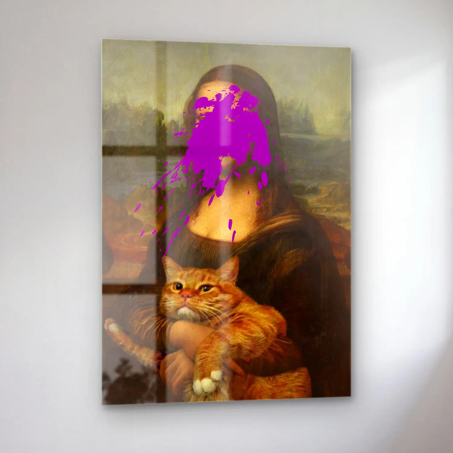Empresyonist Kedi No. 2 cam tablo — sol açıdan görünüm