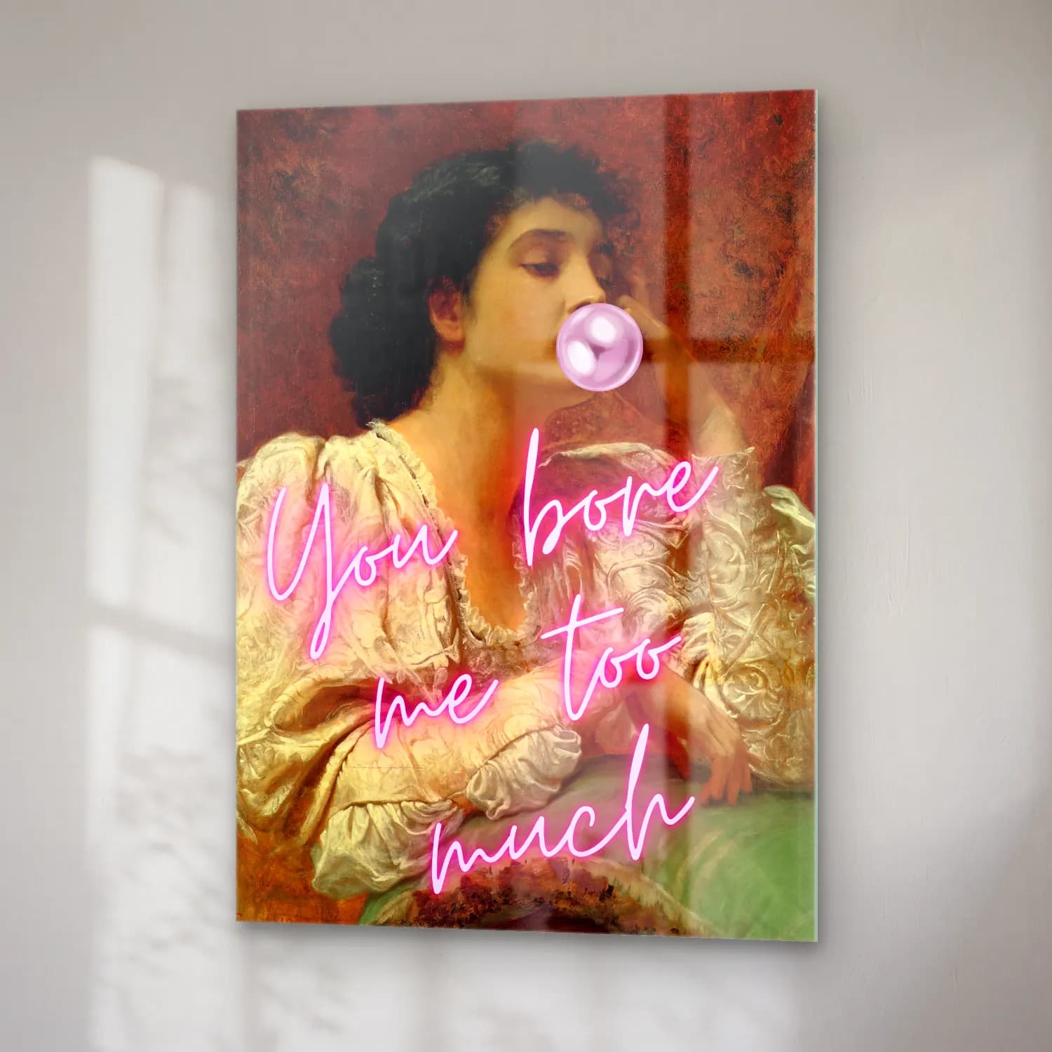 Pastel Kitap Okuyan Kadın No. 6 cam tablo — sağ açıdan görünüm