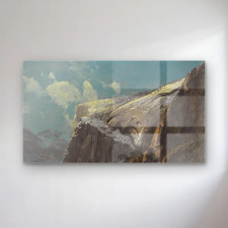 Albert Bierstadt – Above the timberline cam tablo — Albert Bierstadt – Above the timberline — yağlı boya dağ manzarası
