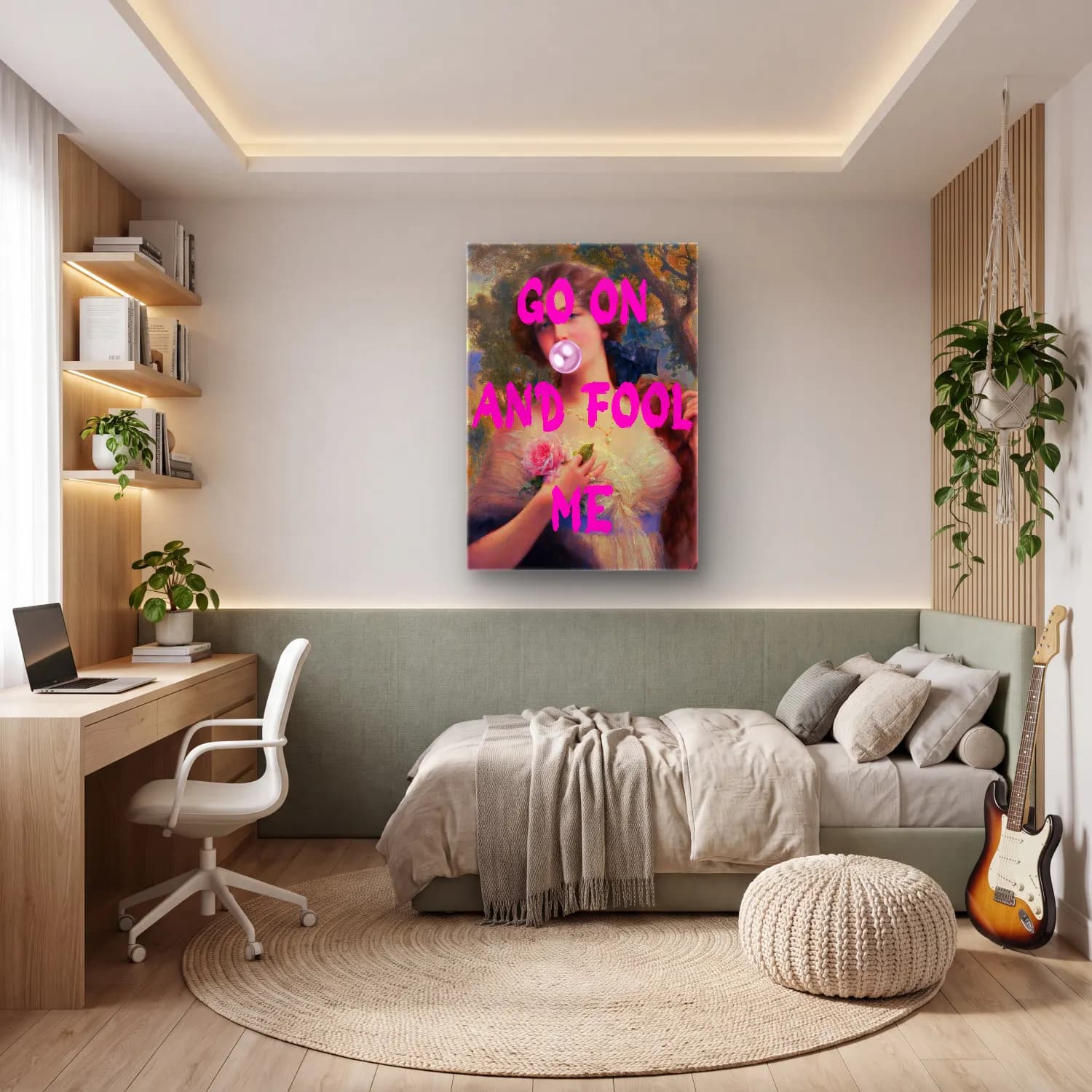 Pastel Söz Posteri No. 6 cam tablo — genç odasında