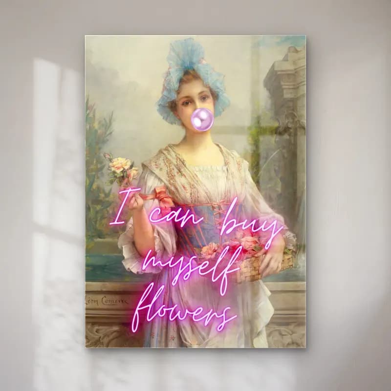 Pastel Kız Çocuğu Portresi – Pembe Tonlar cam tablo — Pastel Kız Çocuğu Portresi – Pembe Tonlar — pastel kız çocuğu portresi