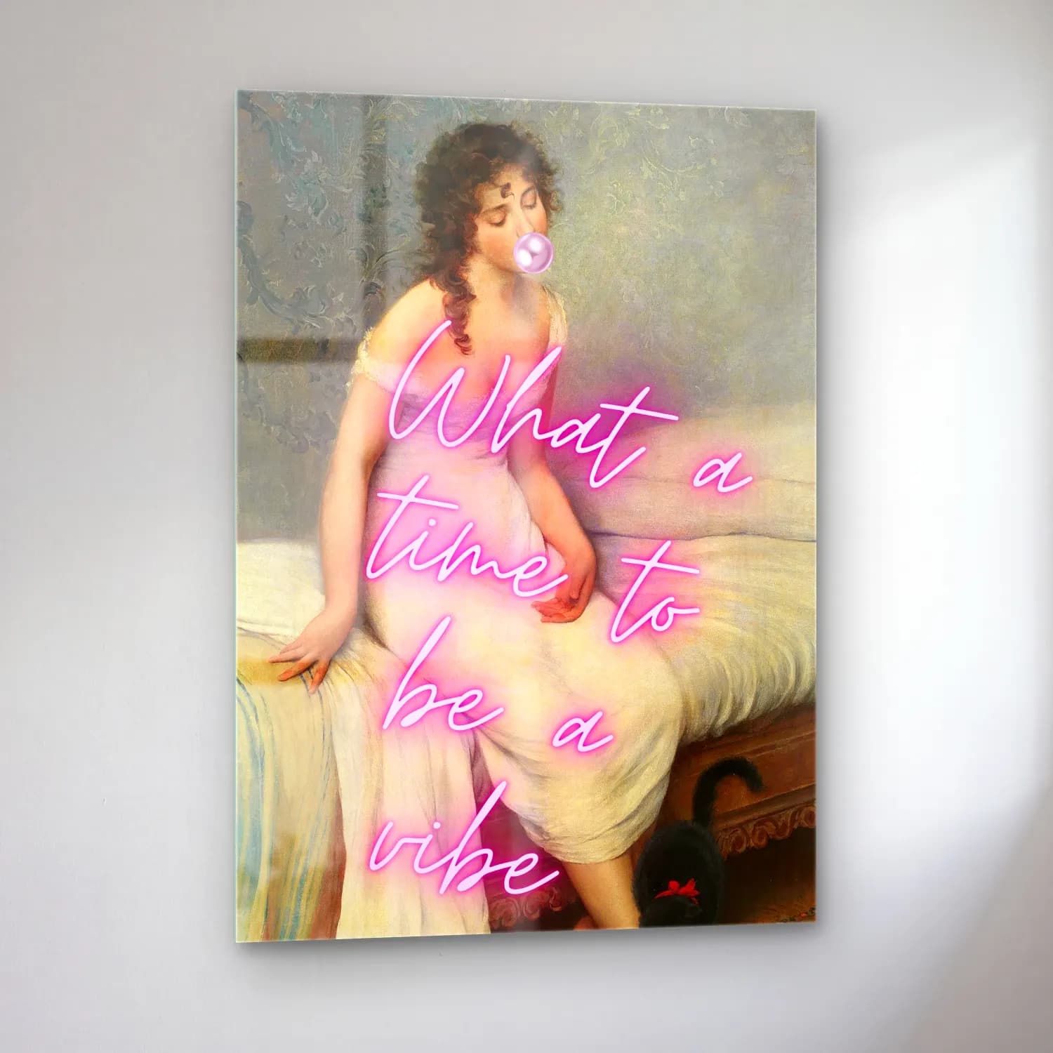 Pastel Kitap Okuyan Kadın No. 11 cam tablo — sol açıdan görünüm