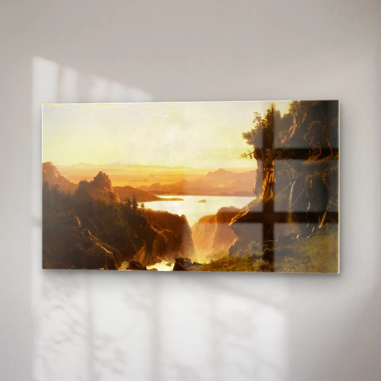 Albert Bierstadt – Island Lake, Wind River Range, Wyoming cam tablo — sağ açıdan görünüm