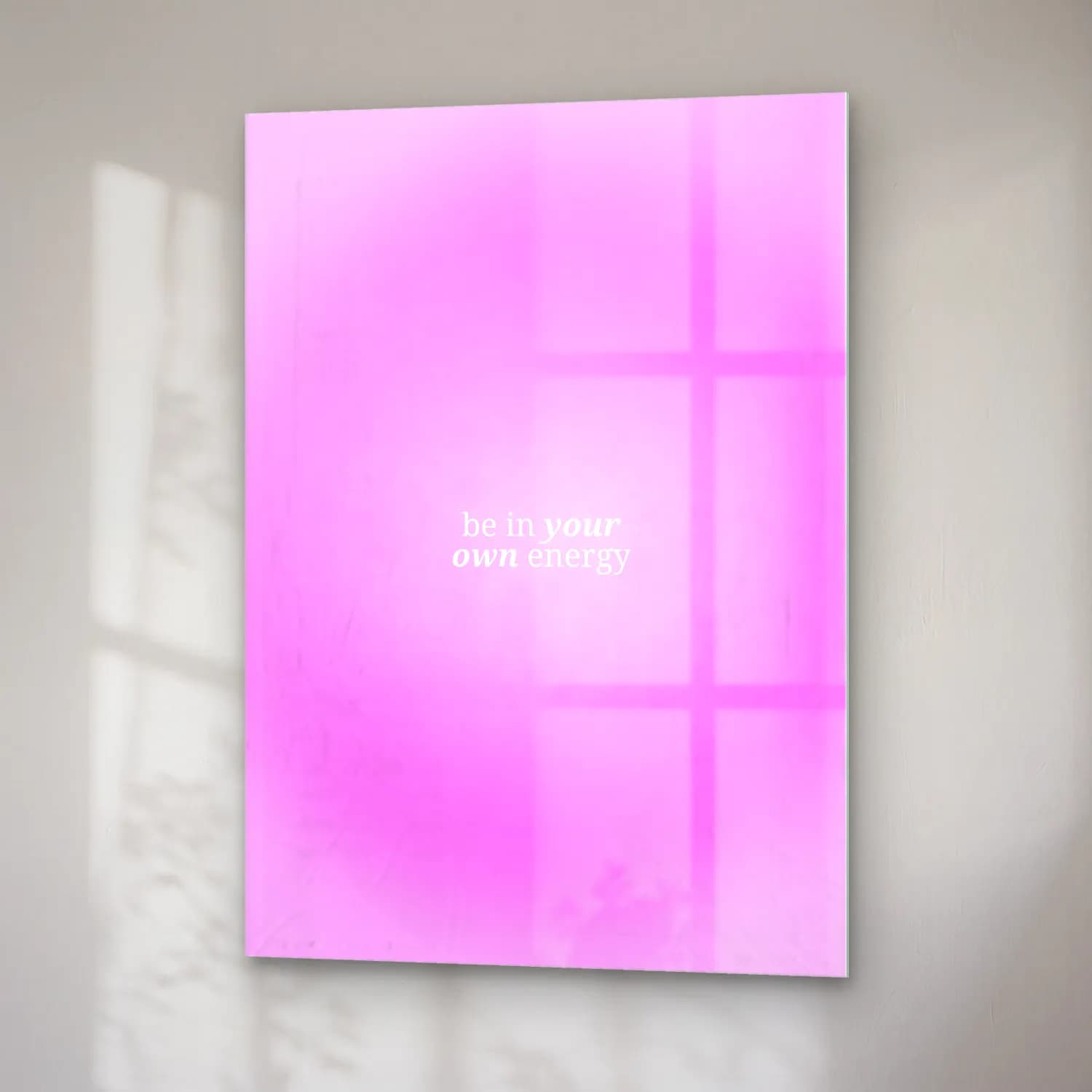 Pastel Söz Posteri No. 8 cam tablo — sağ açıdan görünüm