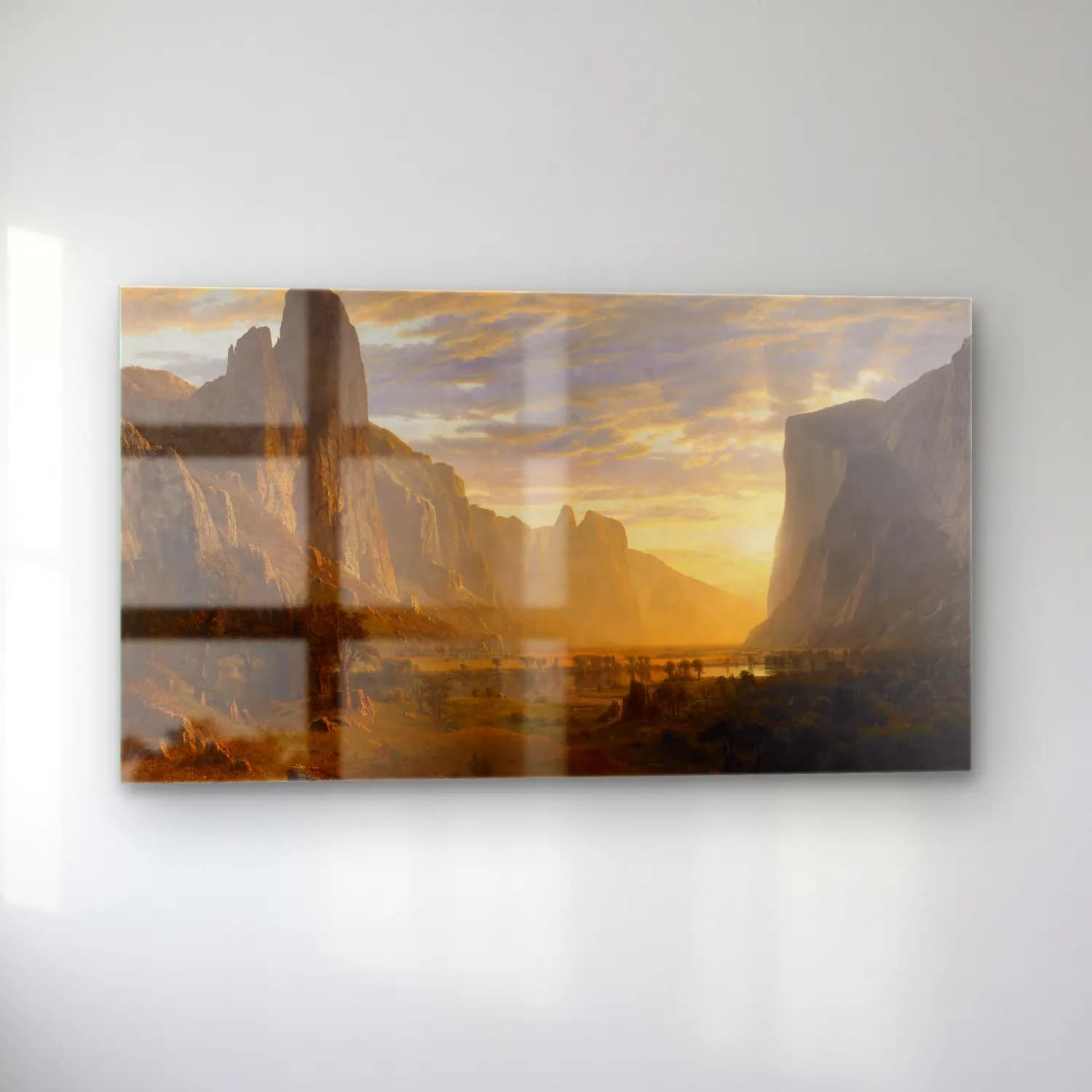 Albert Bierstadt – Looking Down Yosemite Valley, California cam tablo — sol açıdan görünüm
