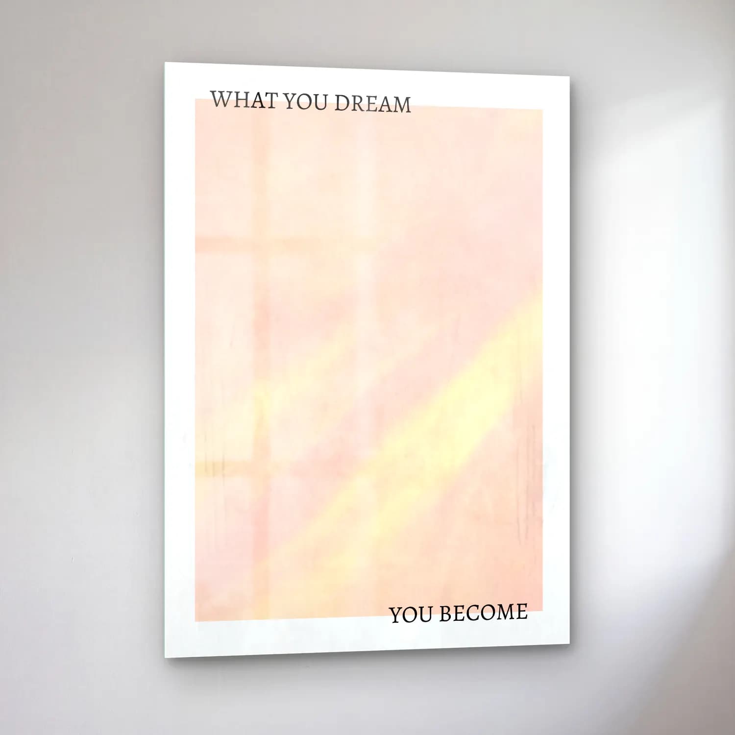 Pastel Renk Alanları No. 18 cam tablo — sol açıdan görünüm
