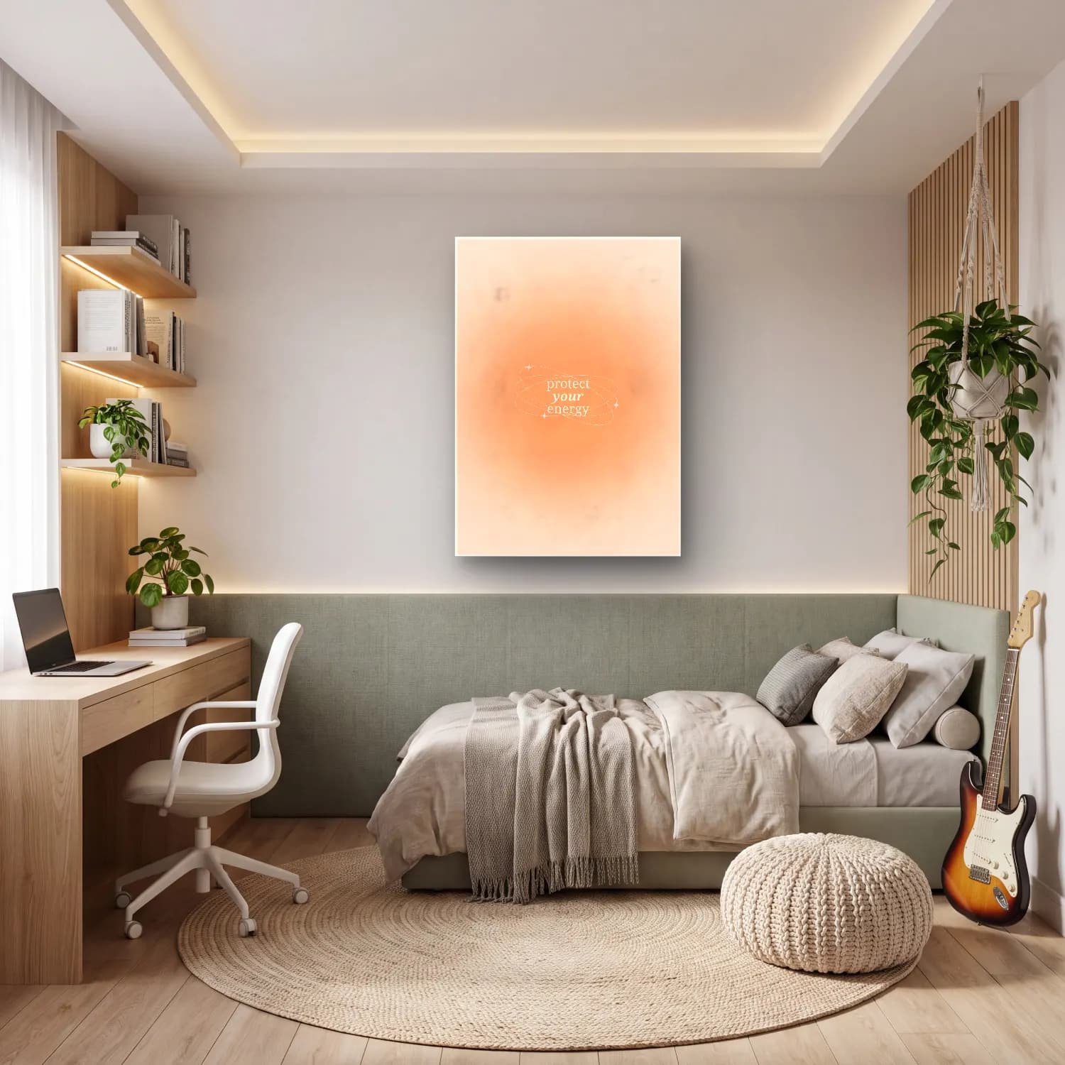 Pastel Söz Posteri No. 13 cam tablo — genç odasında
