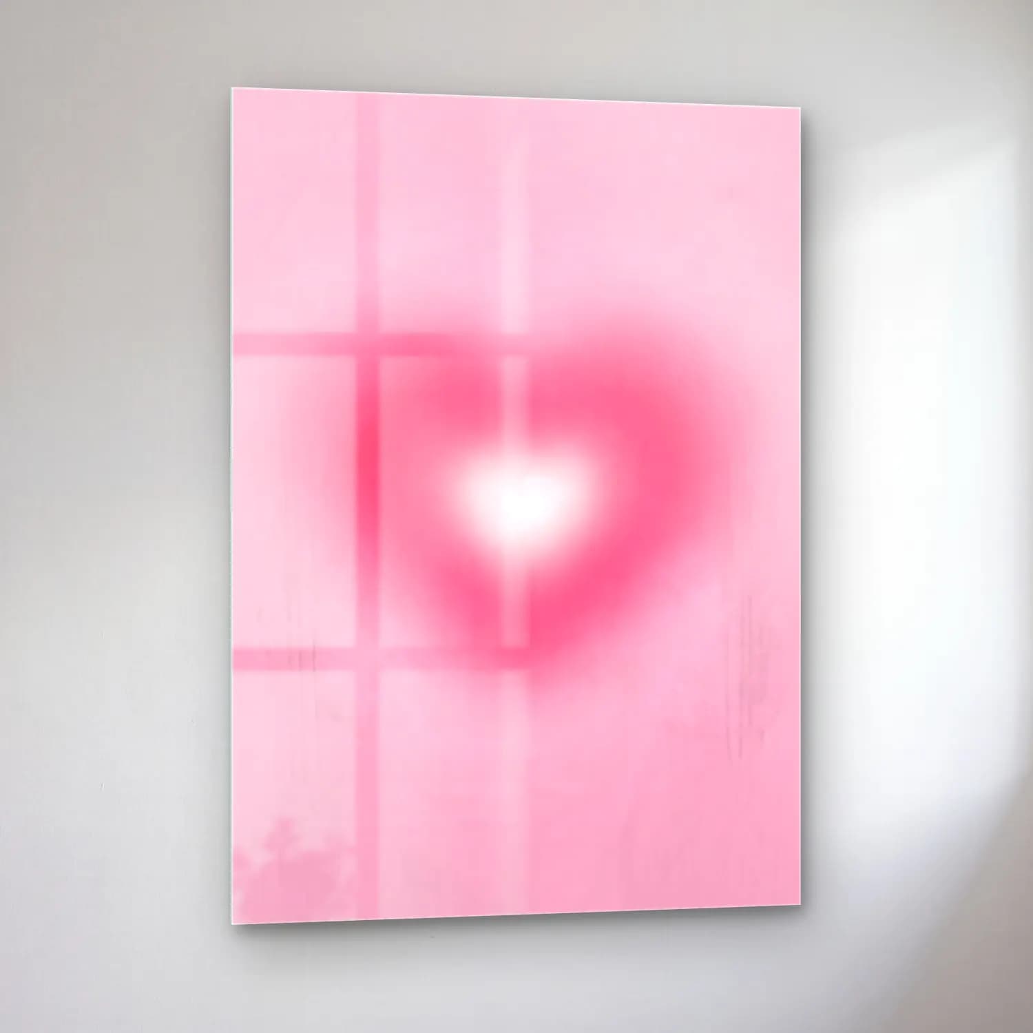 Pastel Dama Deseni No. 3 cam tablo — sol açıdan görünüm