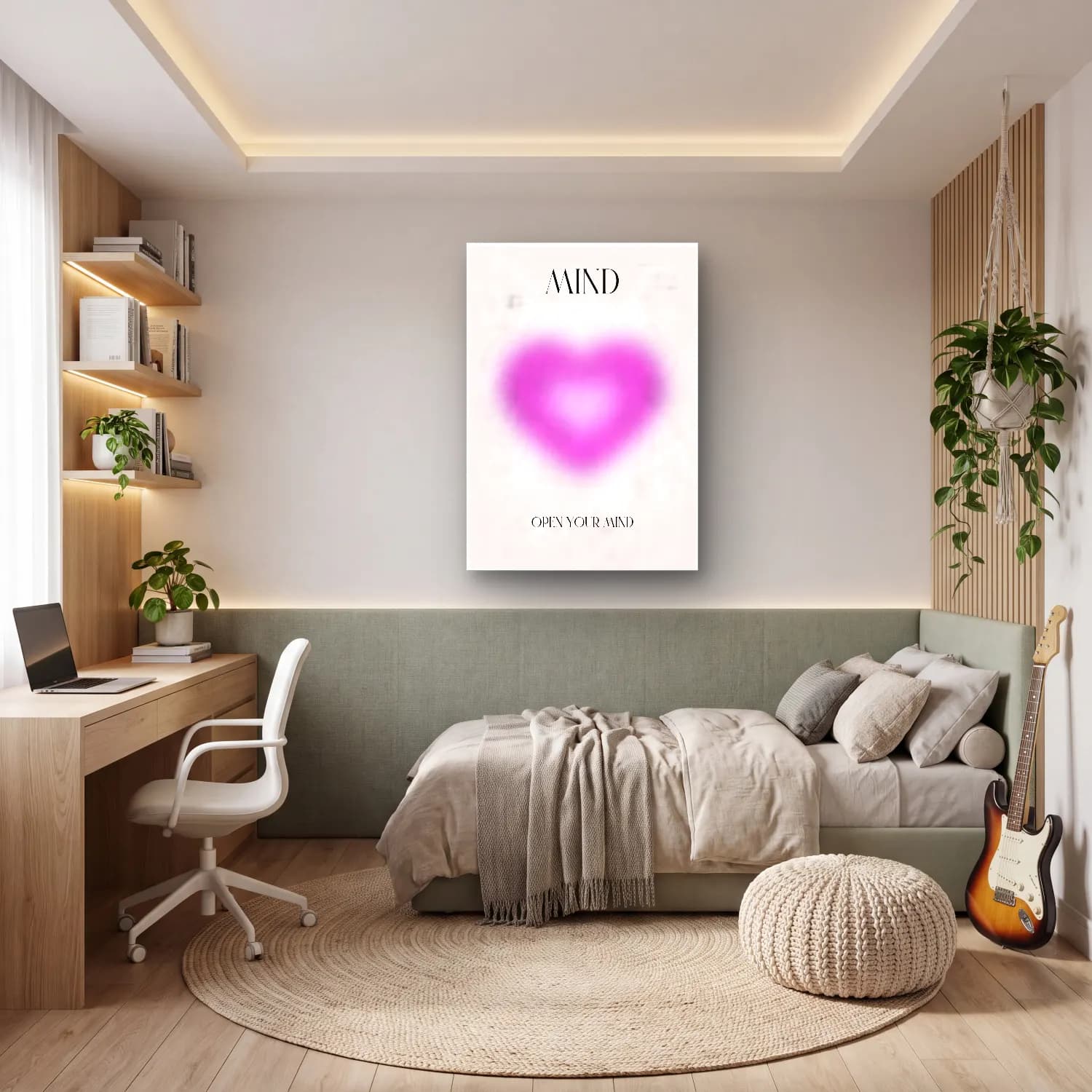 Pastel Söz Posteri No. 19 cam tablo — genç odasında