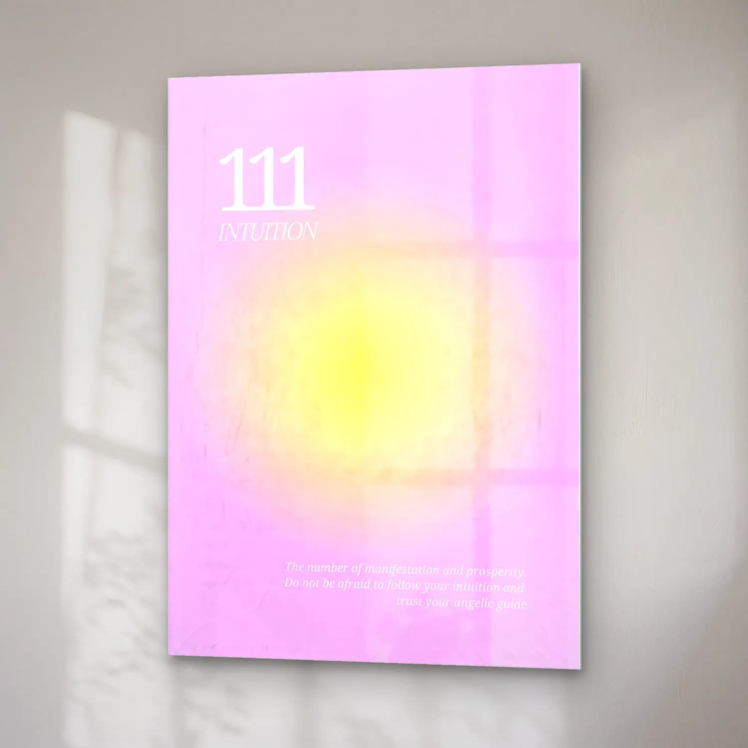 Pastel Rakamlar No. 5 cam tablo — sağ açıdan görünüm