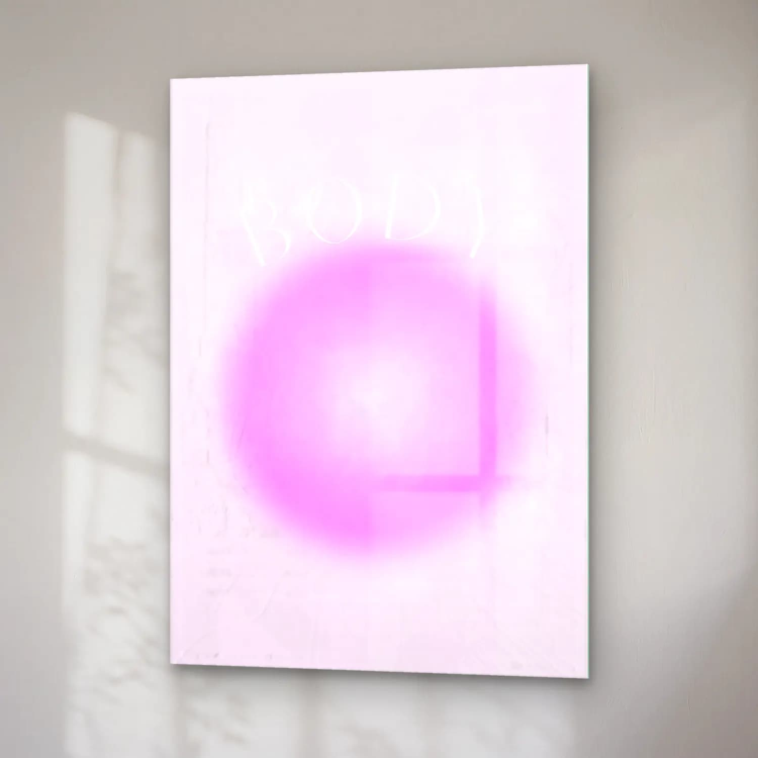 Pastel Anatomi Çizimi No. 3 cam tablo — sağ açıdan görünüm