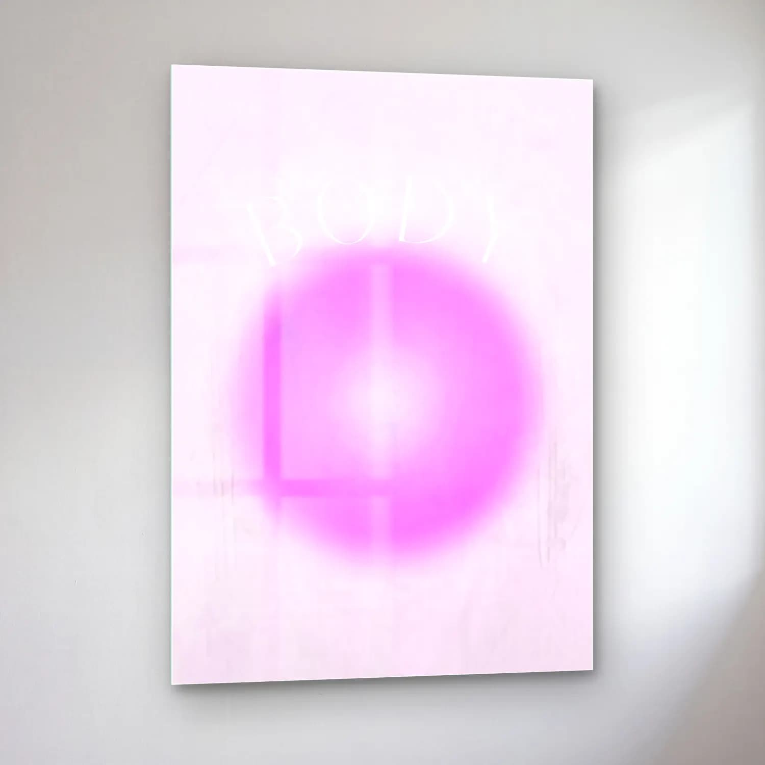 Pastel Anatomi Çizimi No. 3 cam tablo — sol açıdan görünüm