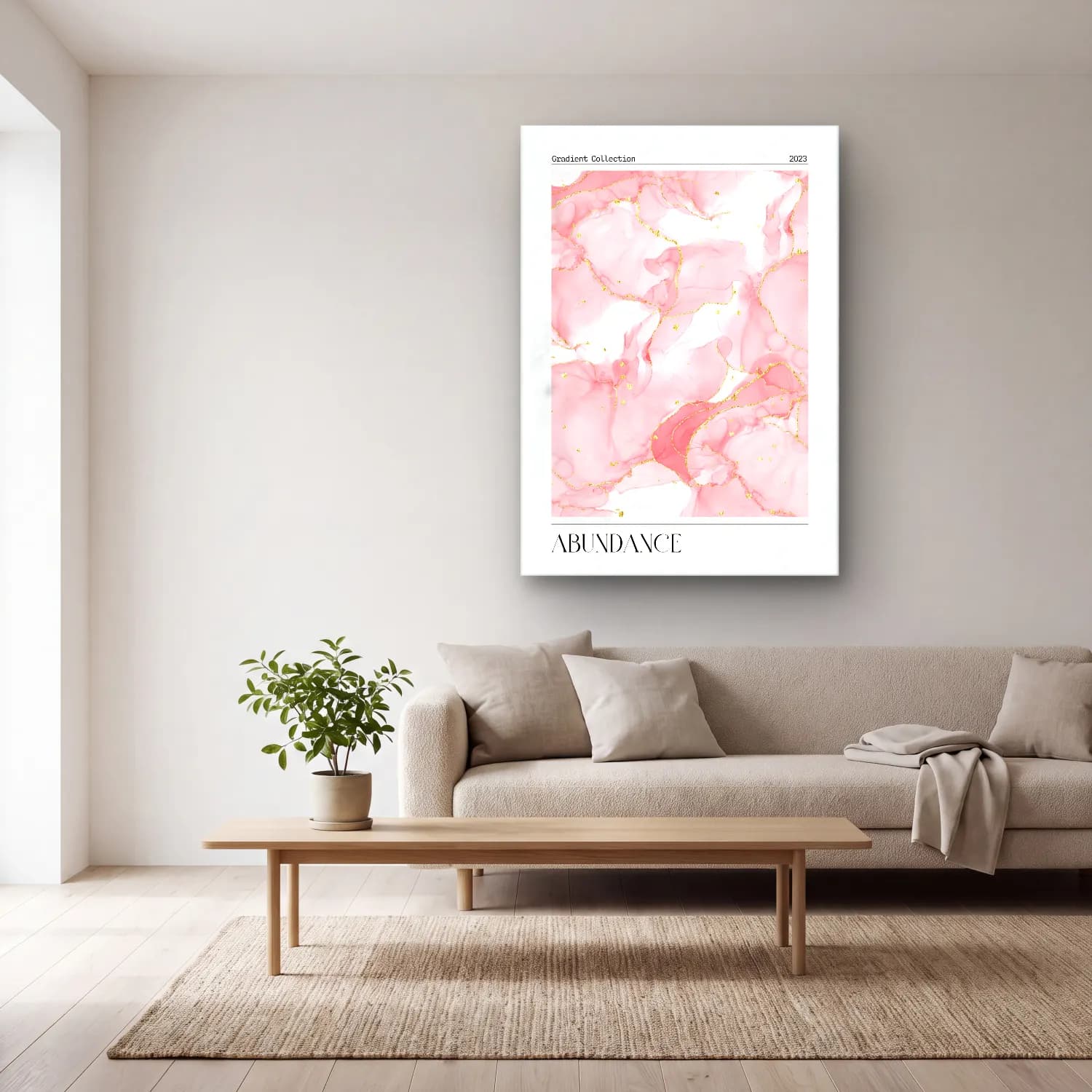Pastel Pembe Şakayıklar No. 4 cam tablo — açık renk salonda