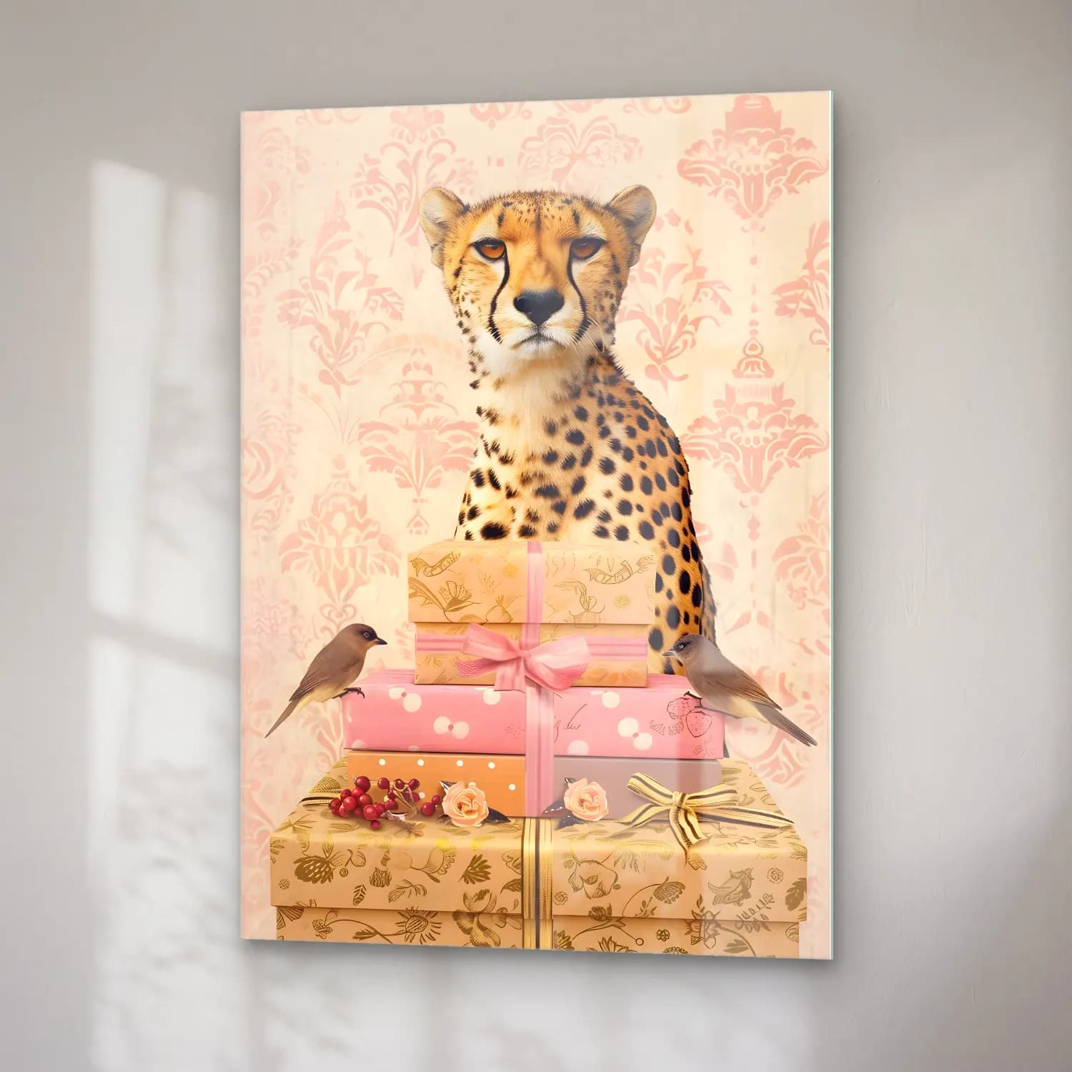 Pastel Hediye Paketleri No. 2 cam tablo — sağ açıdan görünüm