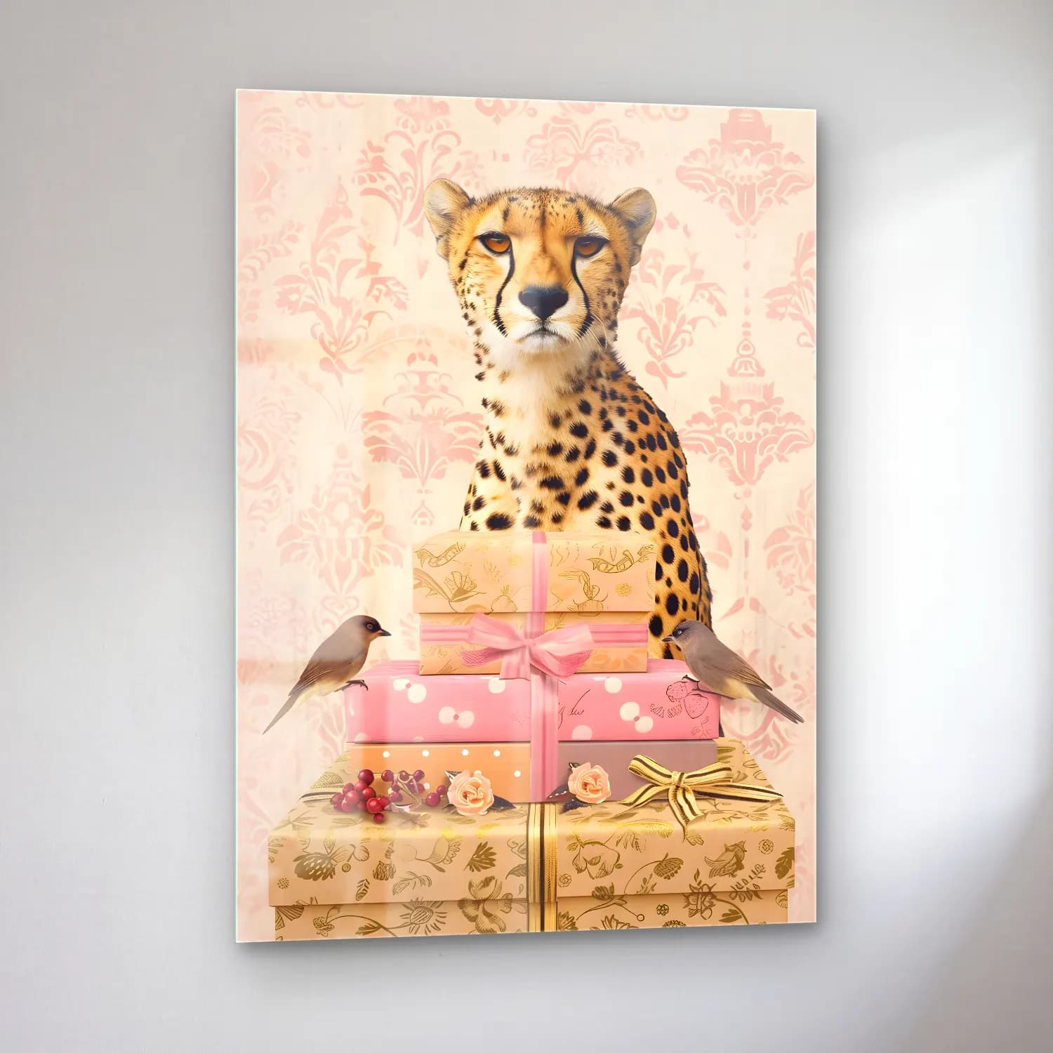 Pastel Hediye Paketleri No. 2 cam tablo — sol açıdan görünüm