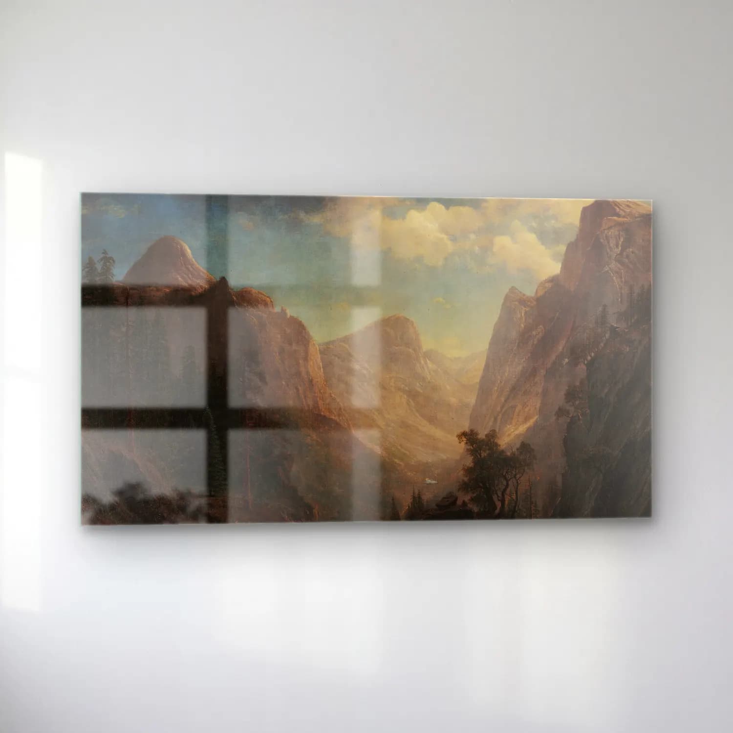 Albert Bierstadt – View in the Yosemite Valley (between 1850 and 1890) cam tablo — sol açıdan görünüm