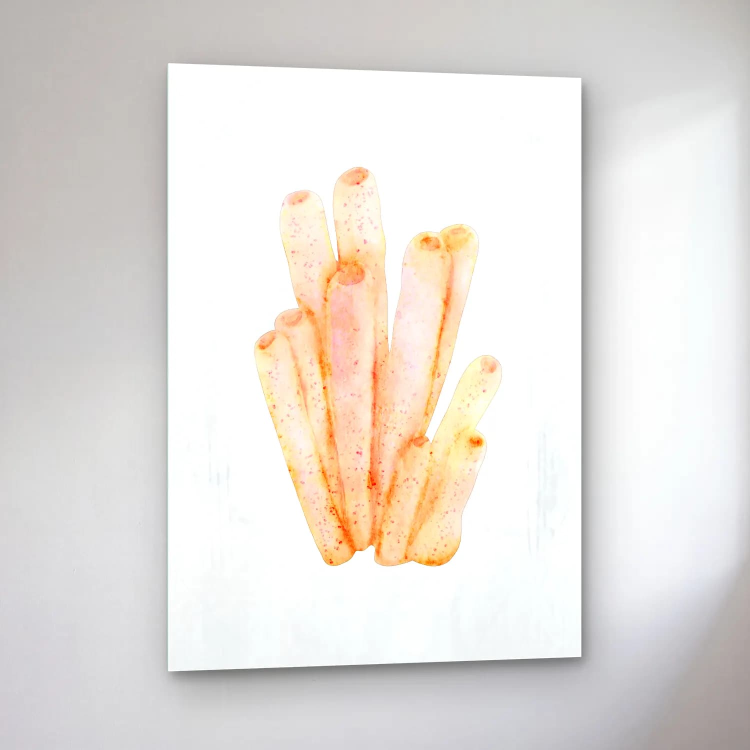 Pastel Makarna No. 4 cam tablo — sol açıdan görünüm