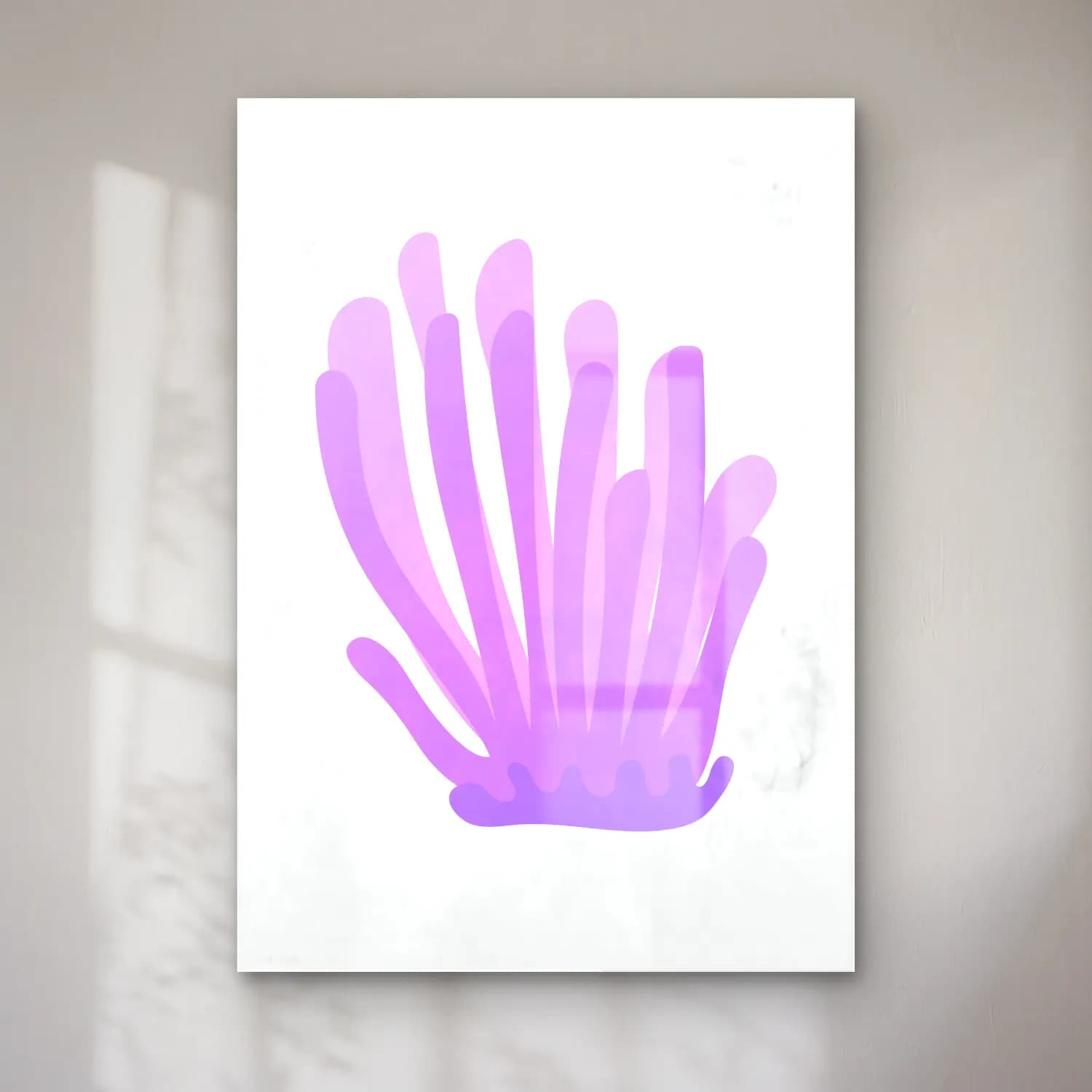 Pastel Denizanası No. 5 cam tablo — Pastel Denizanası No. 5 — pastel denizanası