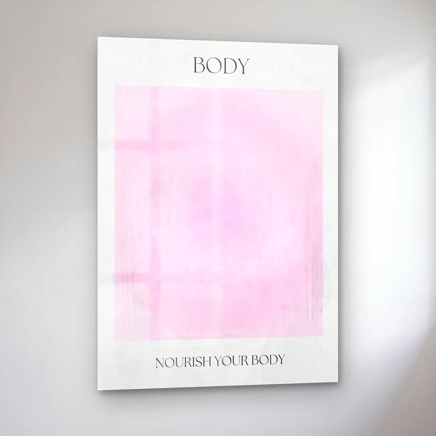 Pastel Renk Alanları No. 44 cam tablo — sol açıdan görünüm