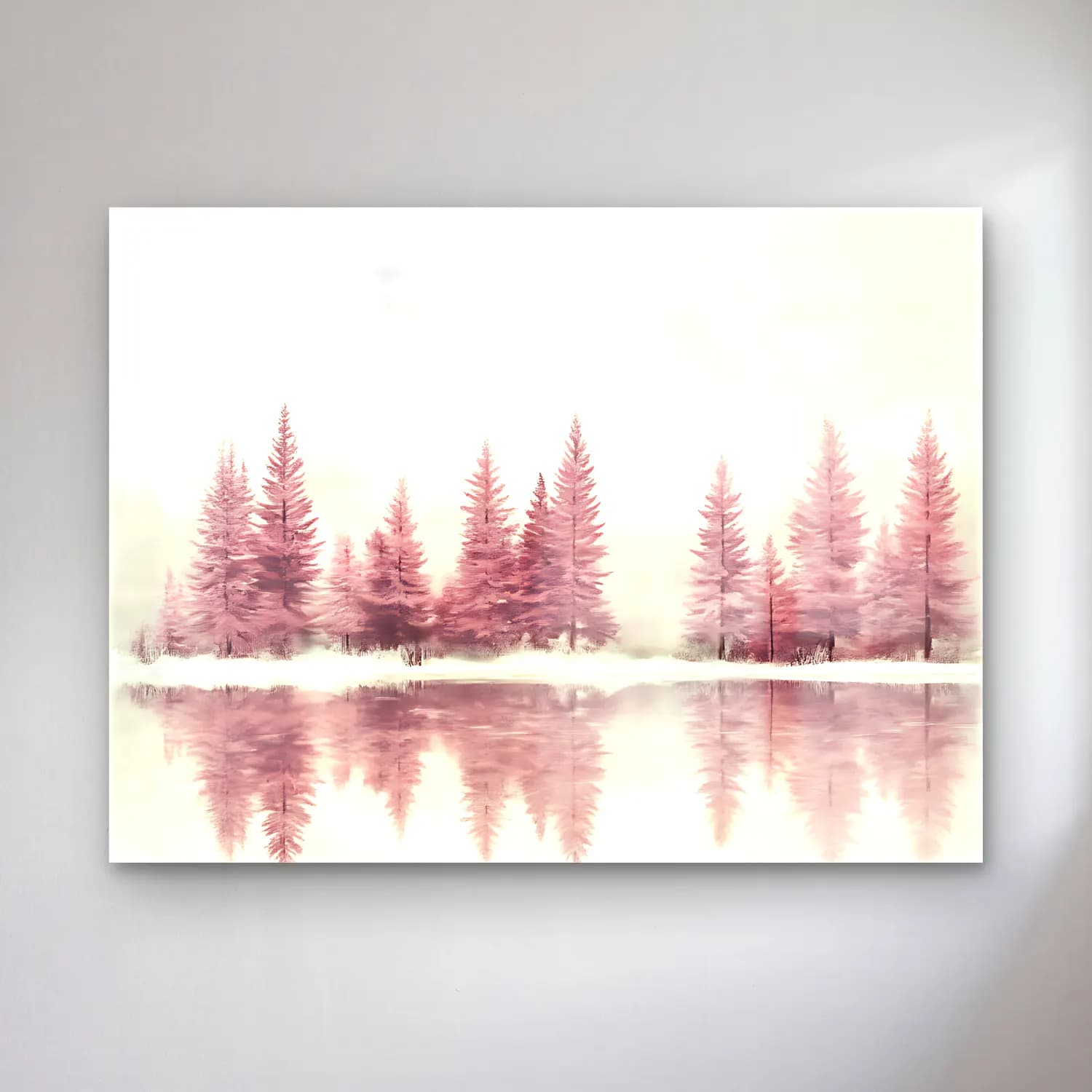 Pastel Karlı Kış Manzarası No. 6 cam tablo — Pastel Karlı Kış Manzarası No. 6 — pastel karlı kış manzarası