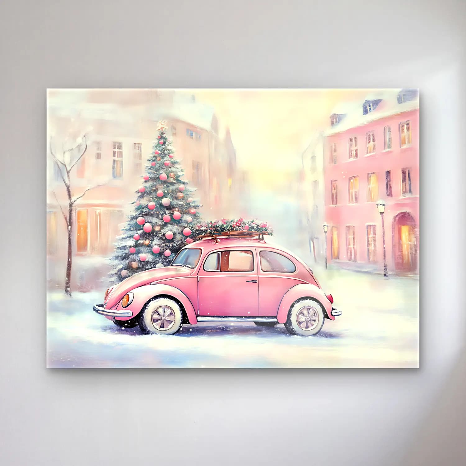 Pastel Yılbaşı Ağacı No. 5 cam tablo — Pastel Yılbaşı Ağacı No. 5 — pastel yılbaşı ağacı