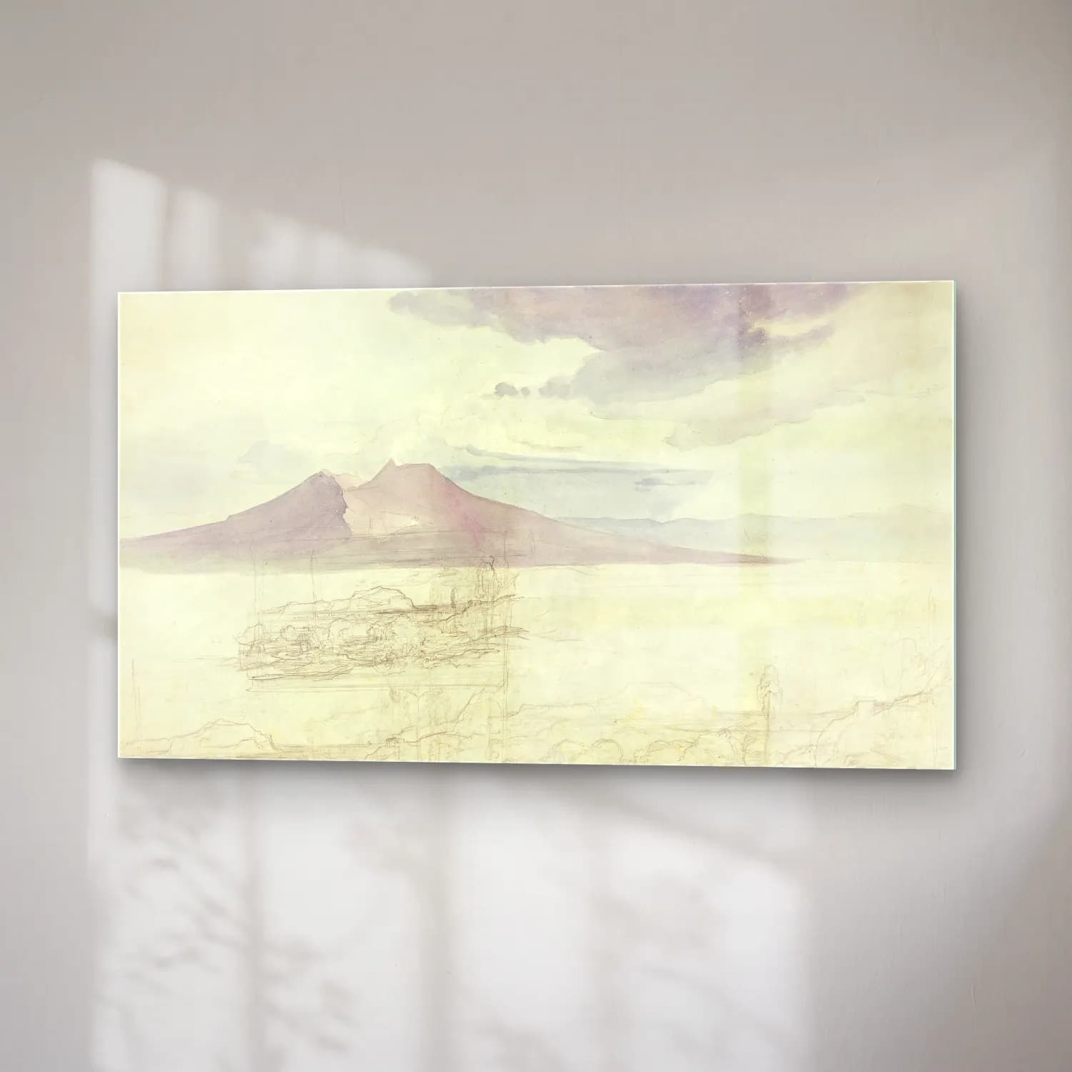 Carl Rottmann – Panoramic Views of Vesuvius and Monte Pellegrino cam tablo — sağ açıdan görünüm