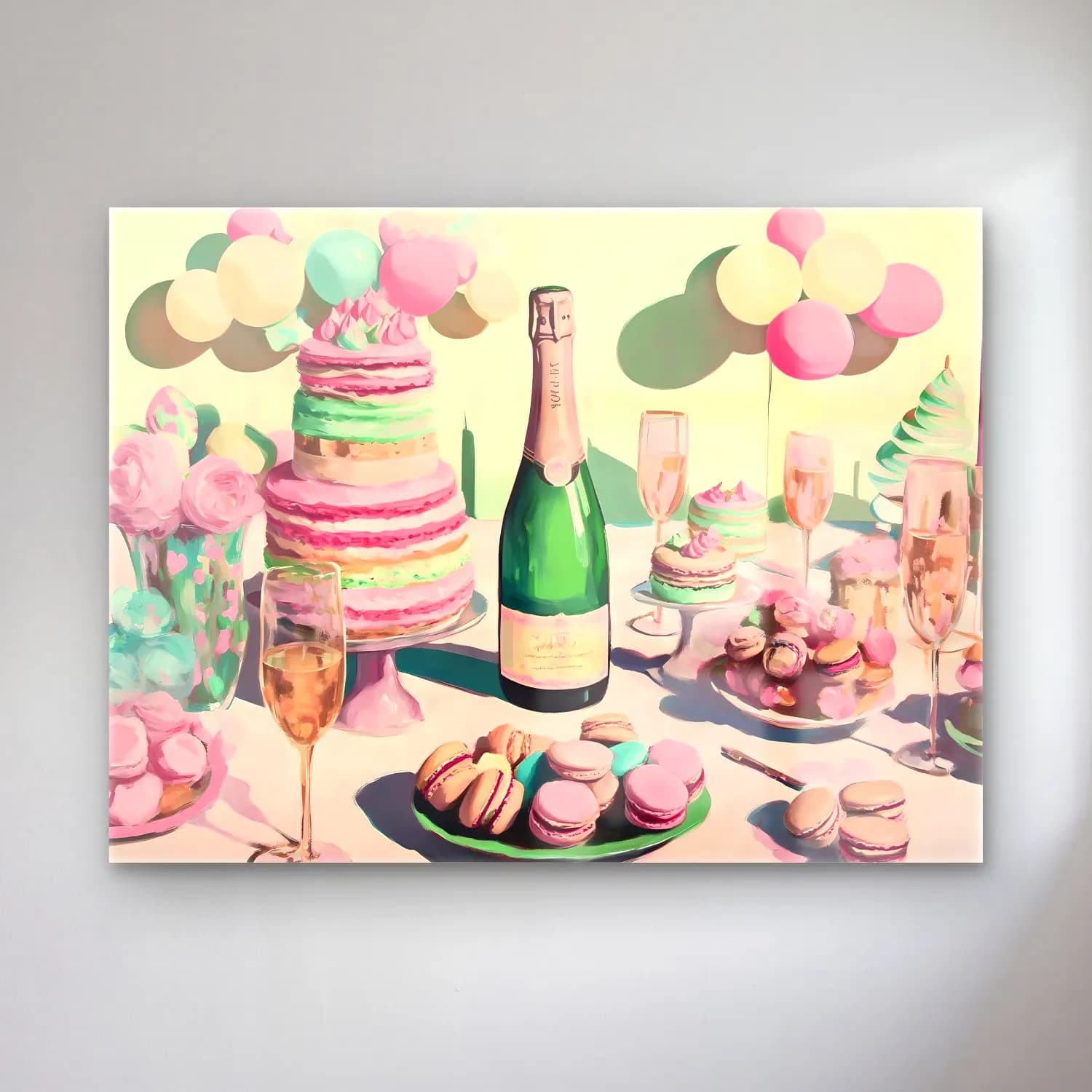 Pastel Tatlılar No. 4 cam tablo — Pastel Tatlılar No. 4 — pastel tatlılar