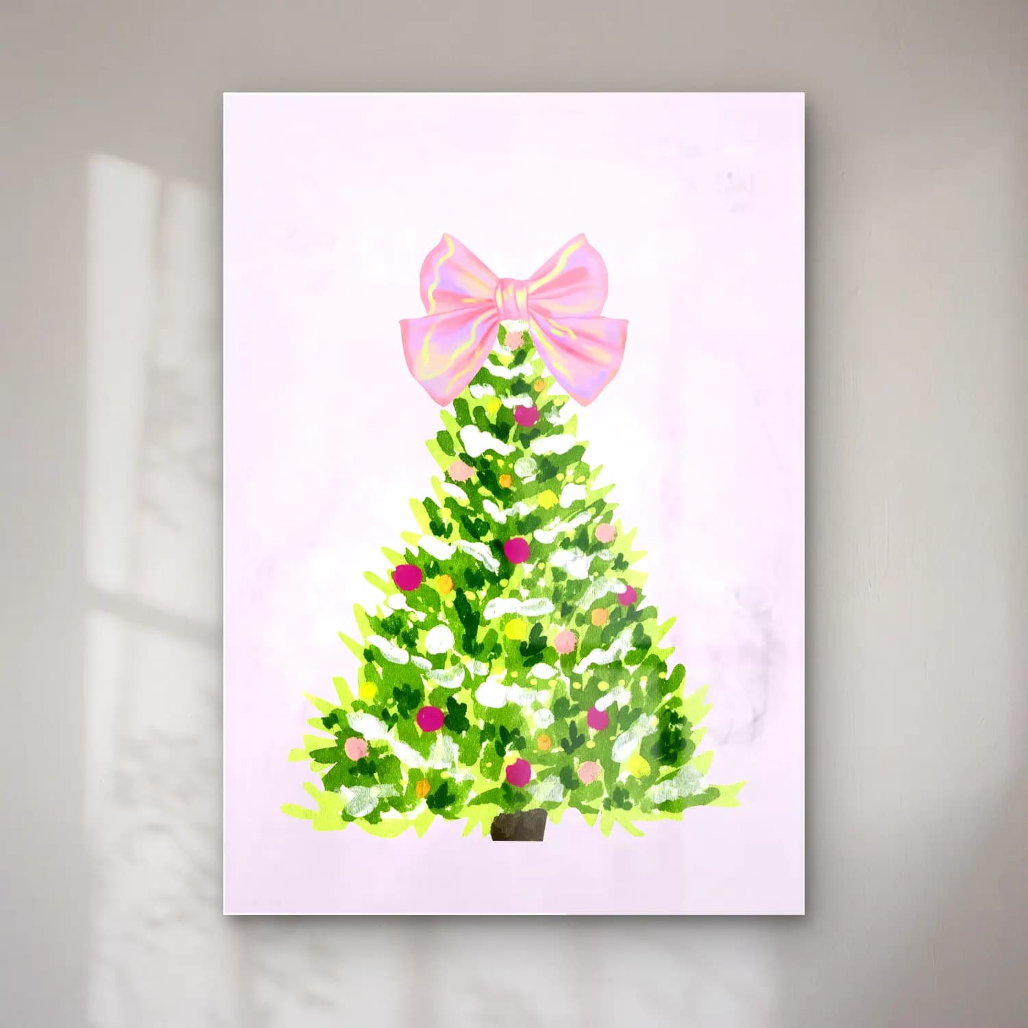 Pastel Yılbaşı Ağacı No. 6 cam tablo — Pastel Yılbaşı Ağacı No. 6 — pastel yılbaşı ağacı