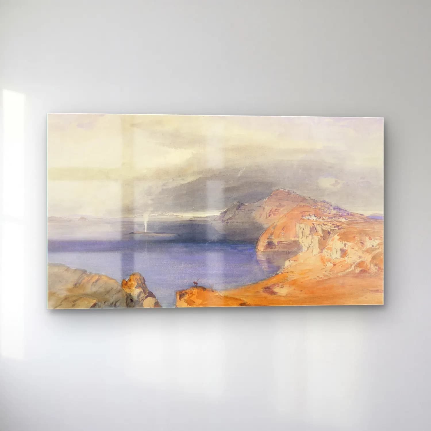 Carl Rottmann – Santorini (Thira) (ca. 1843) cam tablo — sol açıdan görünüm