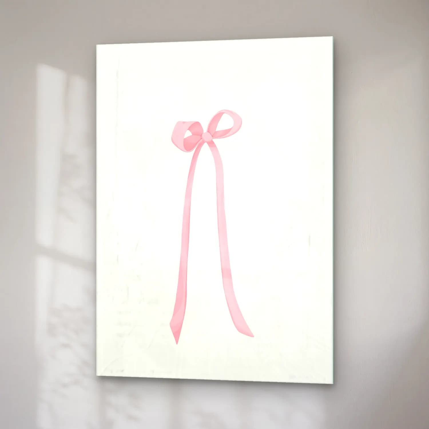 Pastel Fiyonk No. 2 cam tablo — sağ açıdan görünüm