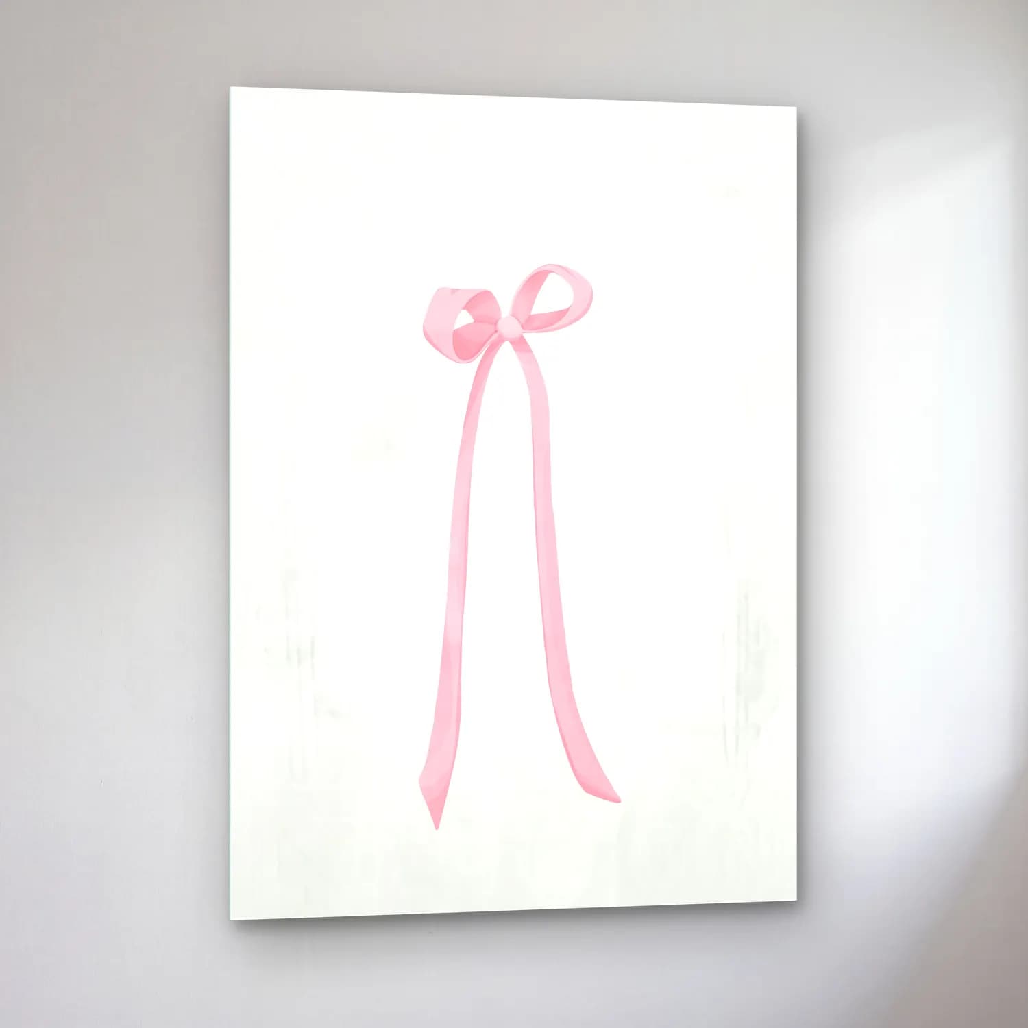 Pastel Fiyonk No. 2 cam tablo — sol açıdan görünüm