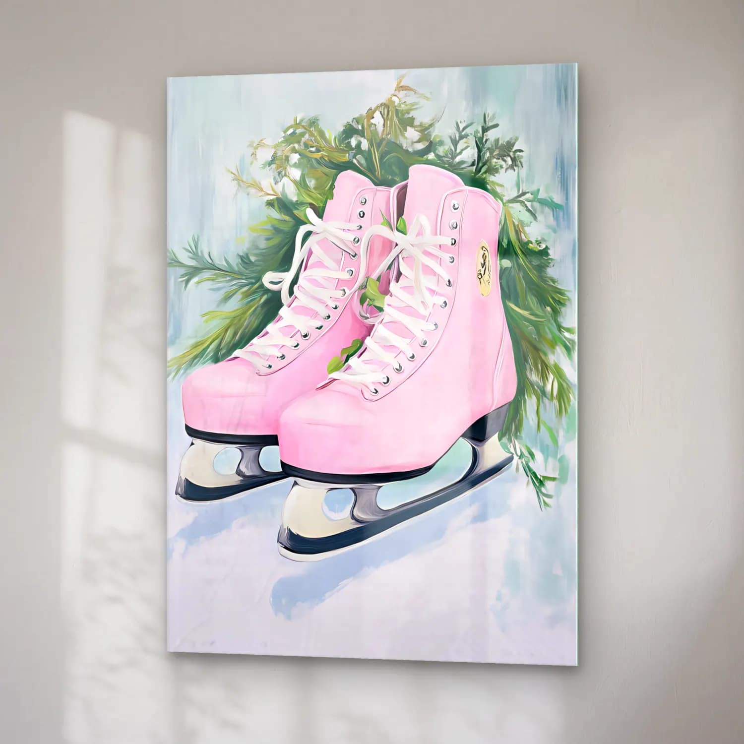 Pastel Yılbaşı Ağacı No. 7 cam tablo — sağ açıdan görünüm