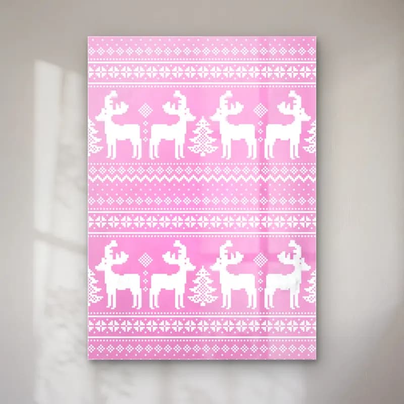 Pastel Yılbaşı Süsleri No. 9 cam tablo — Pastel Yılbaşı Süsleri No. 9 — pastel yılbaşı süsleri