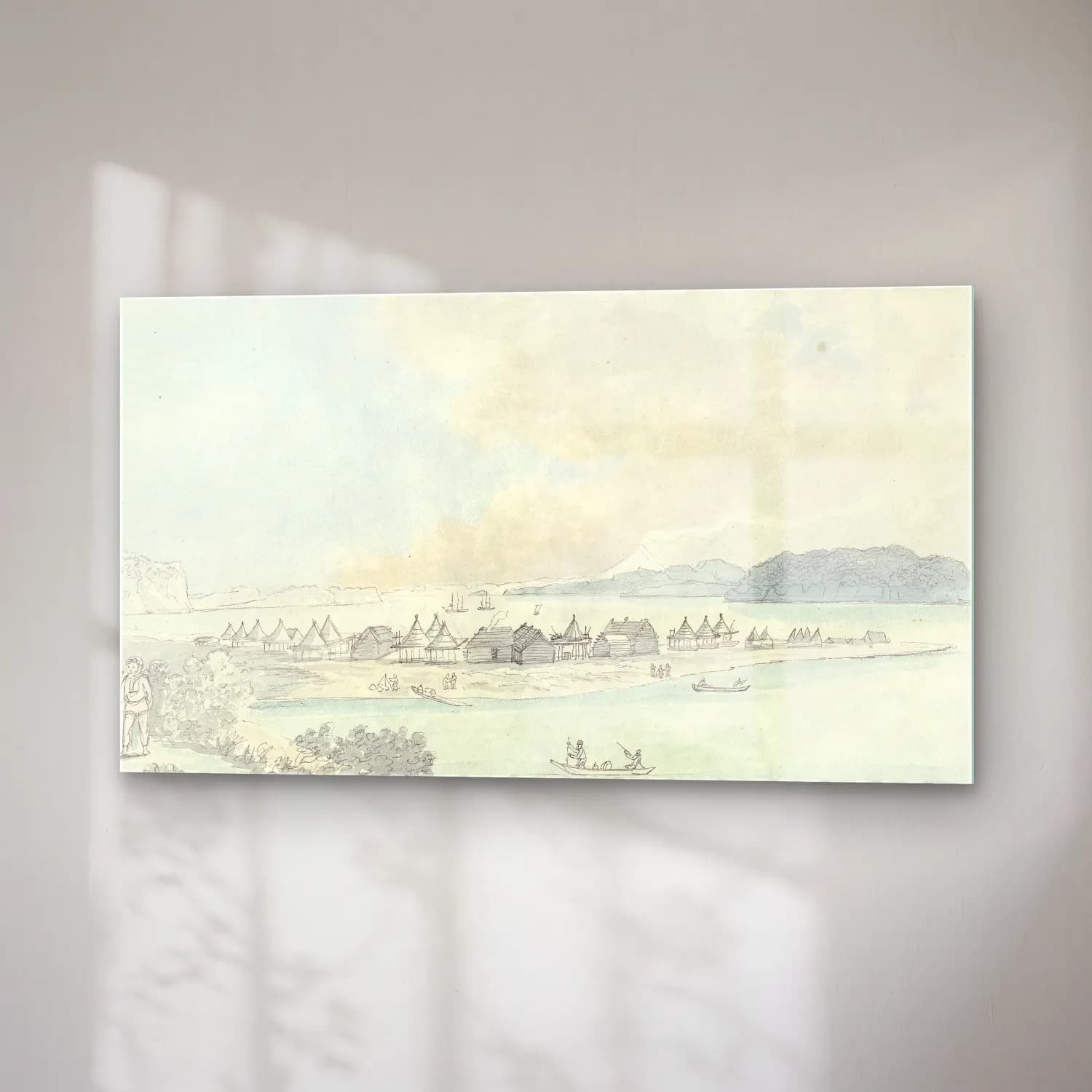 Charles Hamilton Smith – A View of the Town and Harbour of St Peter and St Paul, in… cam tablo — sağ açıdan görünüm