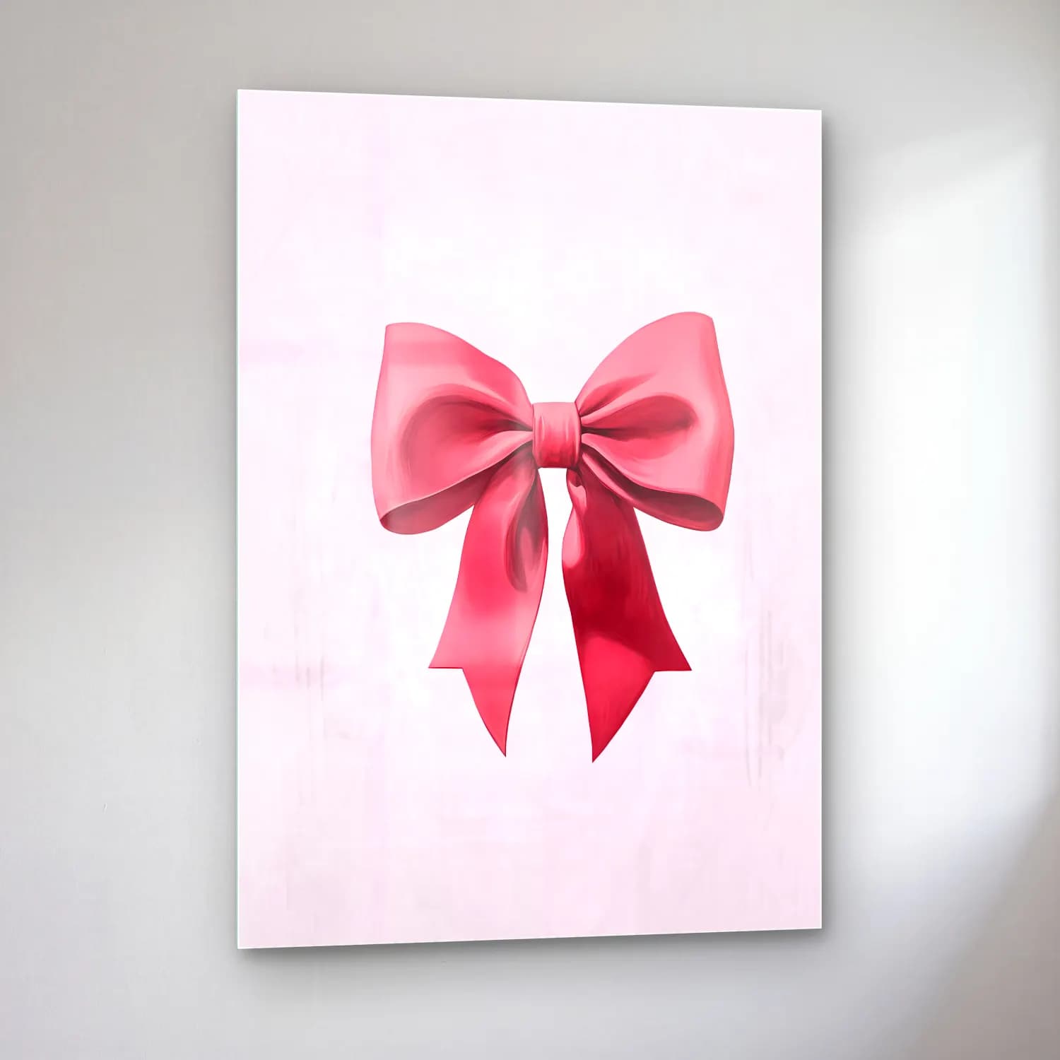 Pastel Fiyonk No. 4 cam tablo — sol açıdan görünüm