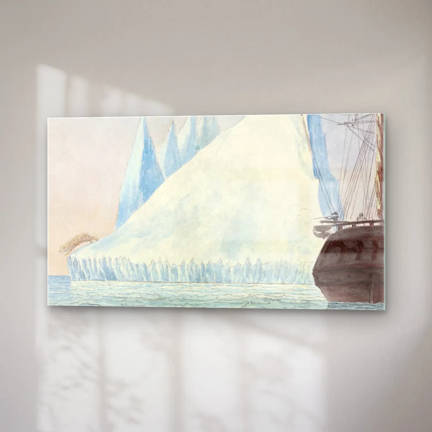 Charles Hamilton Smith – An Iceberg and Polar Bear Shot at cam tablo — sağ açıdan görünüm