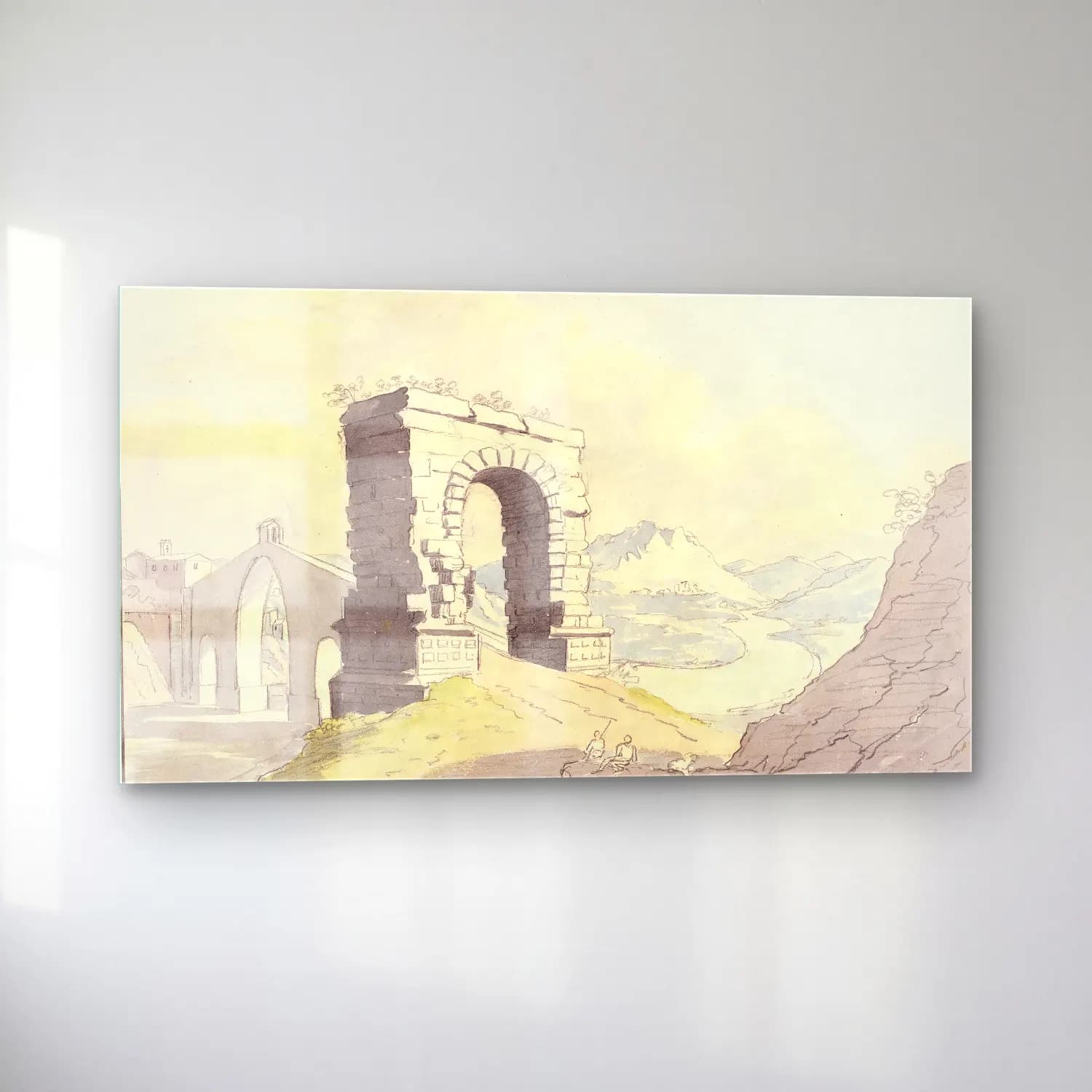 Charles Hamilton Smith – Bridge & Arch of Martorel, Catalonia cam tablo — sol açıdan görünüm